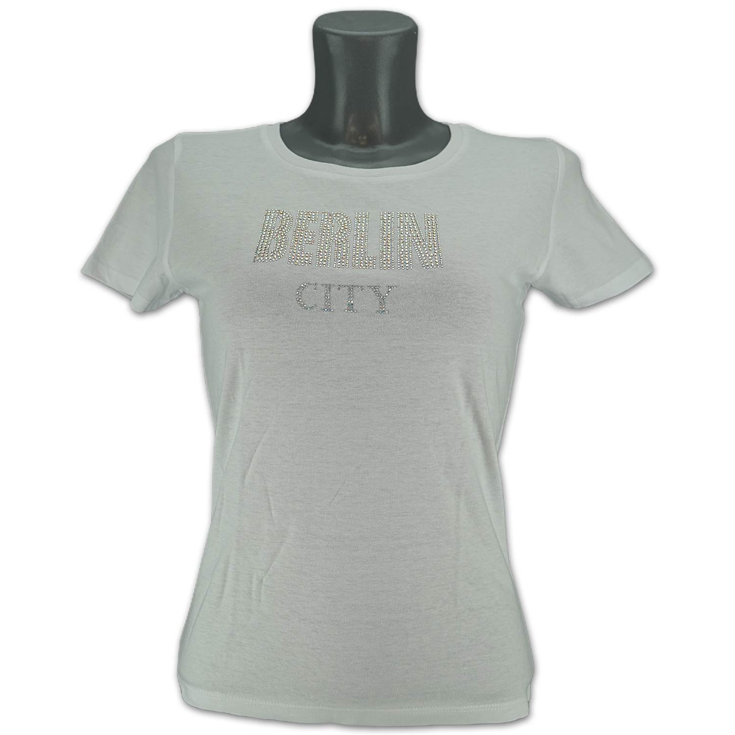 Damen Shirt Strass Berlin City weiss