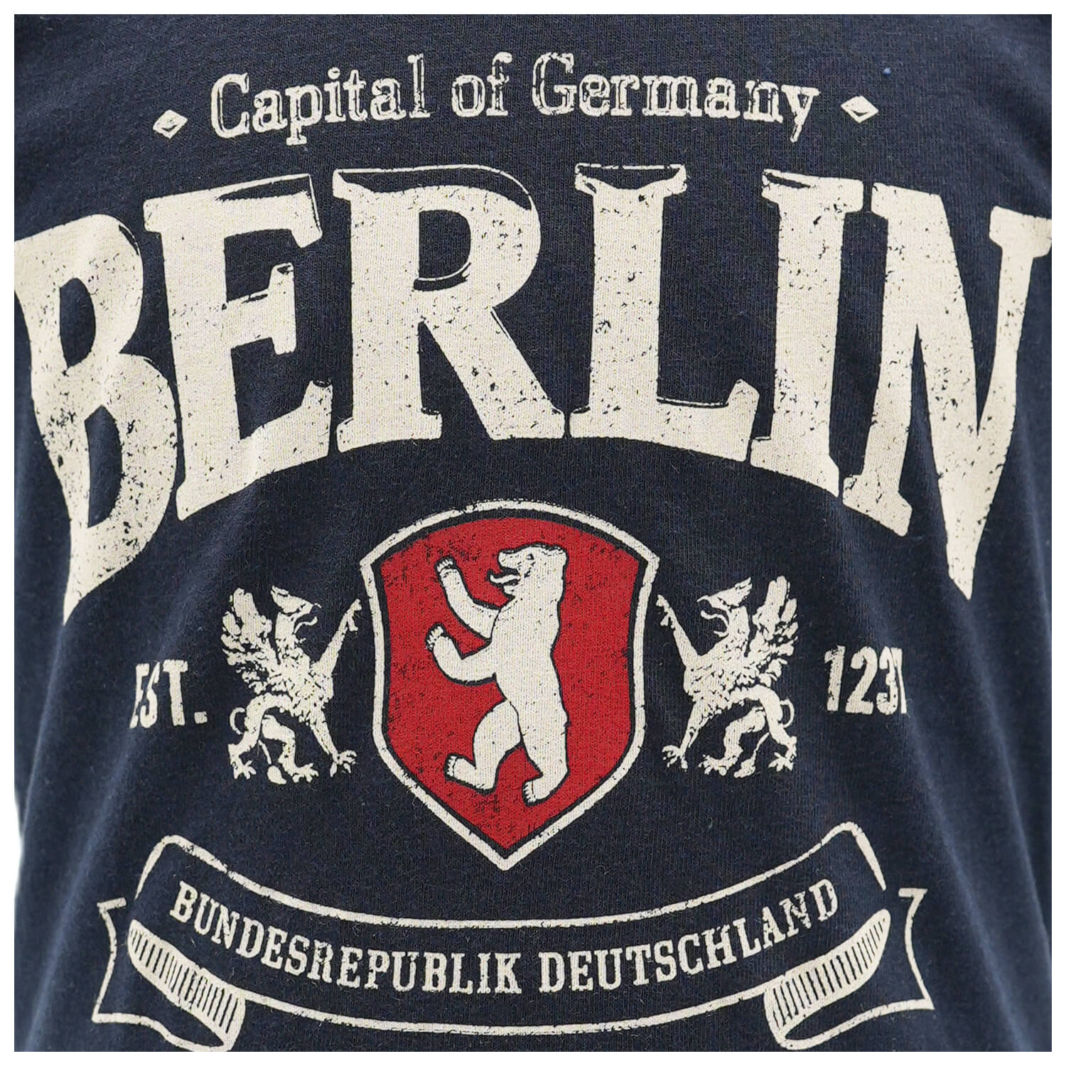 Kinder Shirt Vintage EST Berlin navy