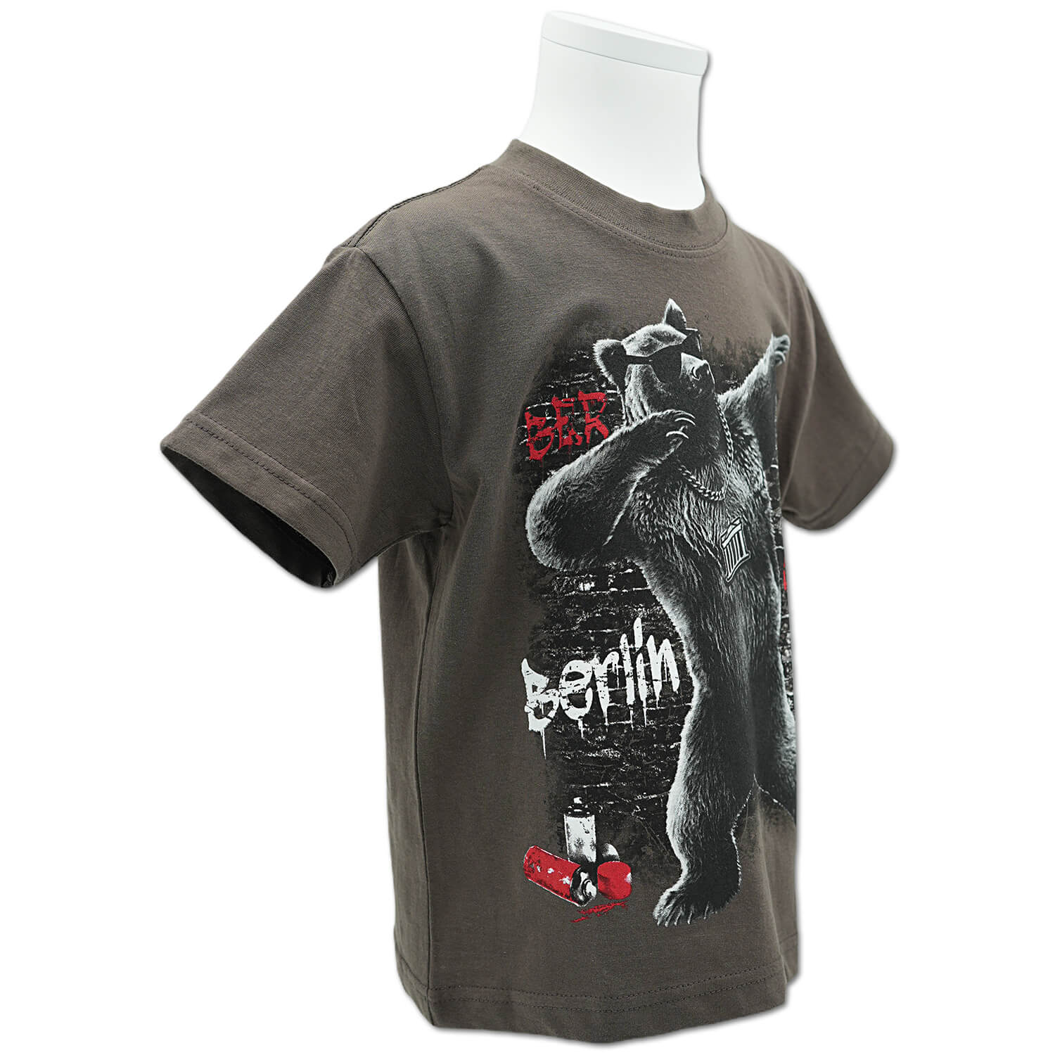 Kinder Shirt Berlin Urban Bär grau