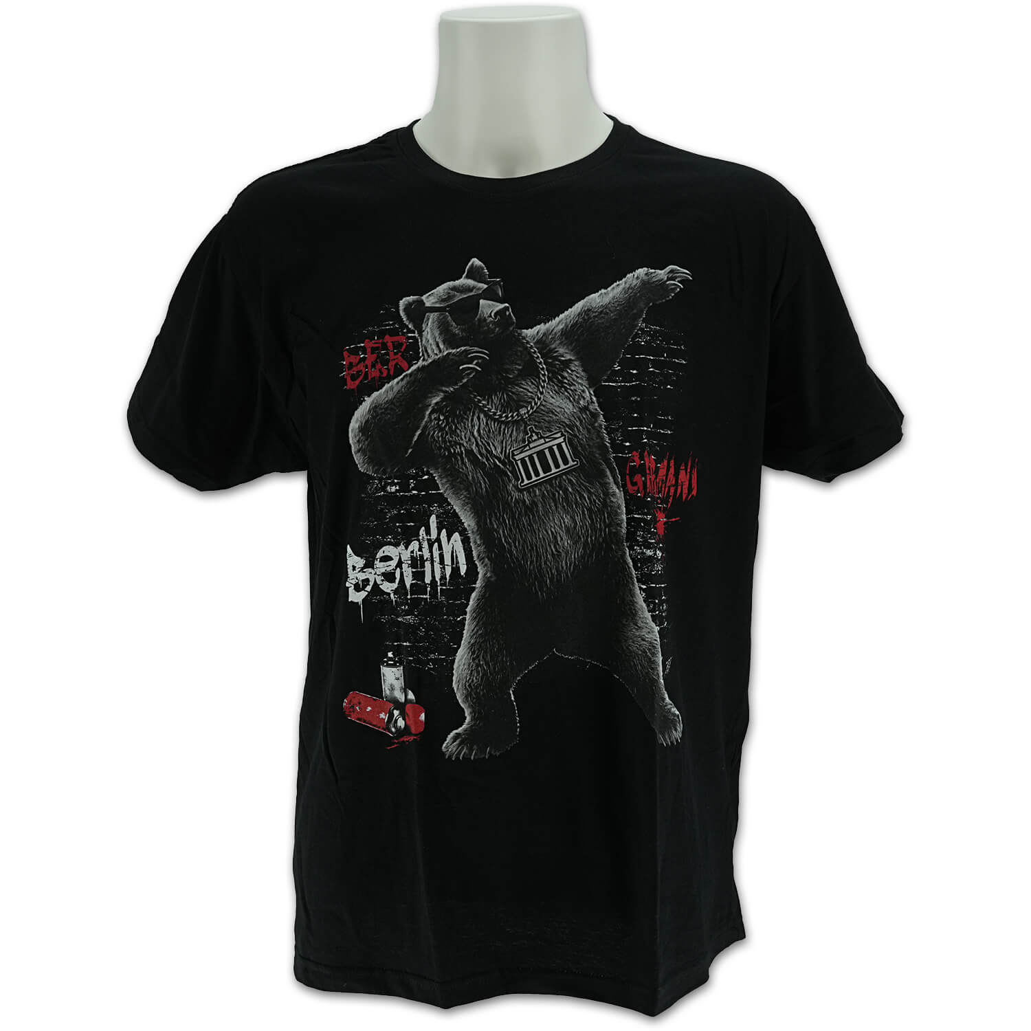Herren Shirt Urban Bär schwarz