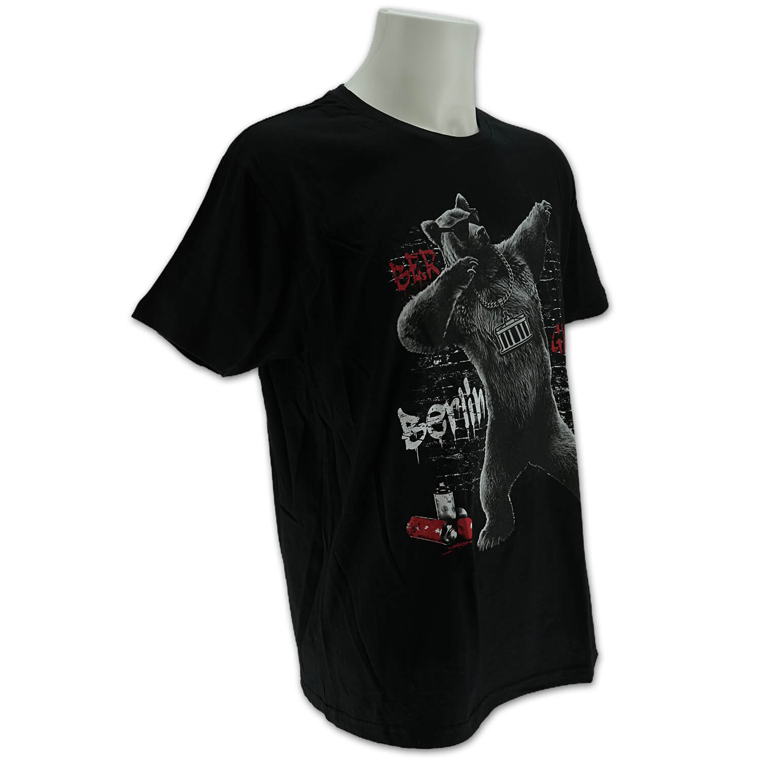 Herren Shirt Urban Bär schwarz