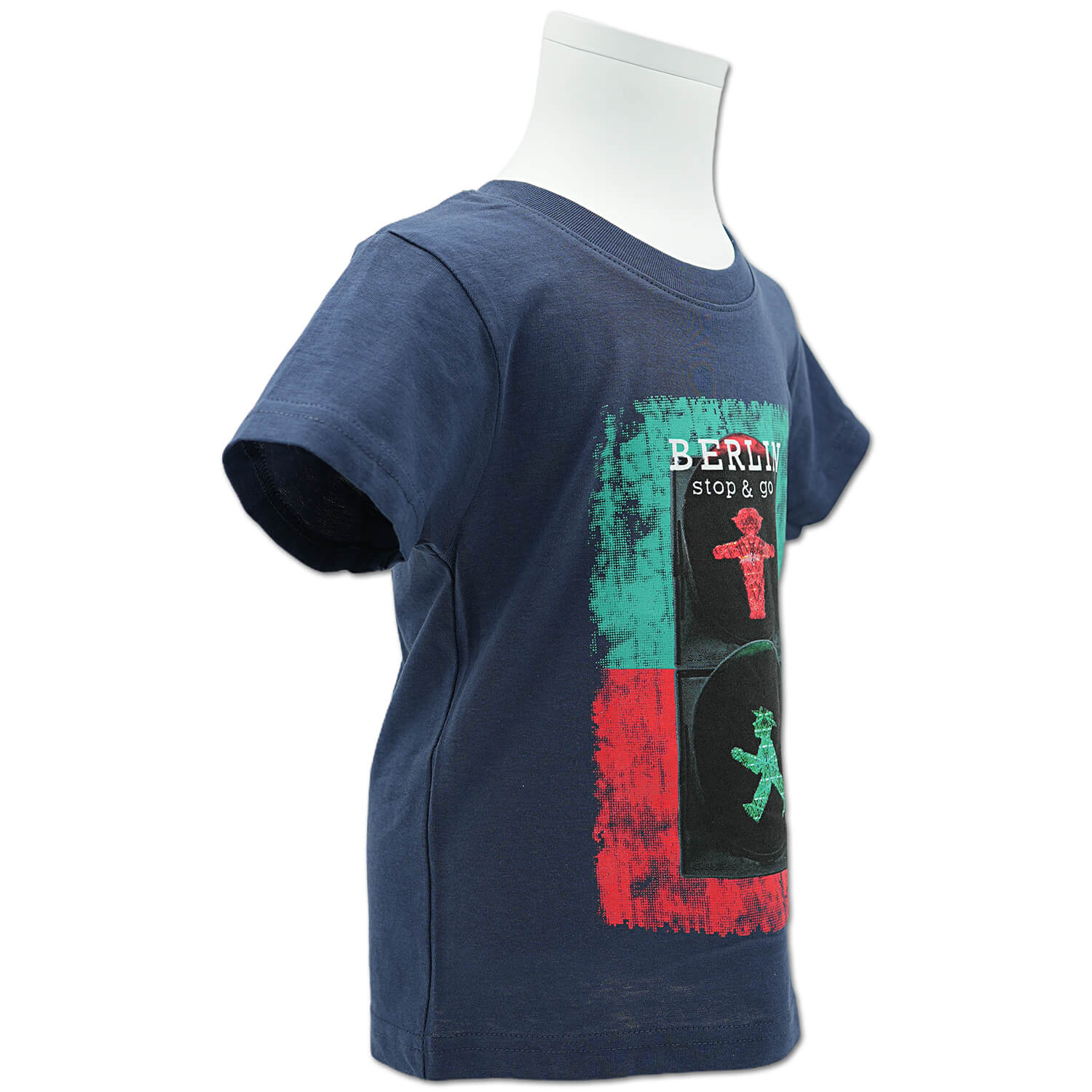 Kinder Shirt Berlin Stop&Go blau