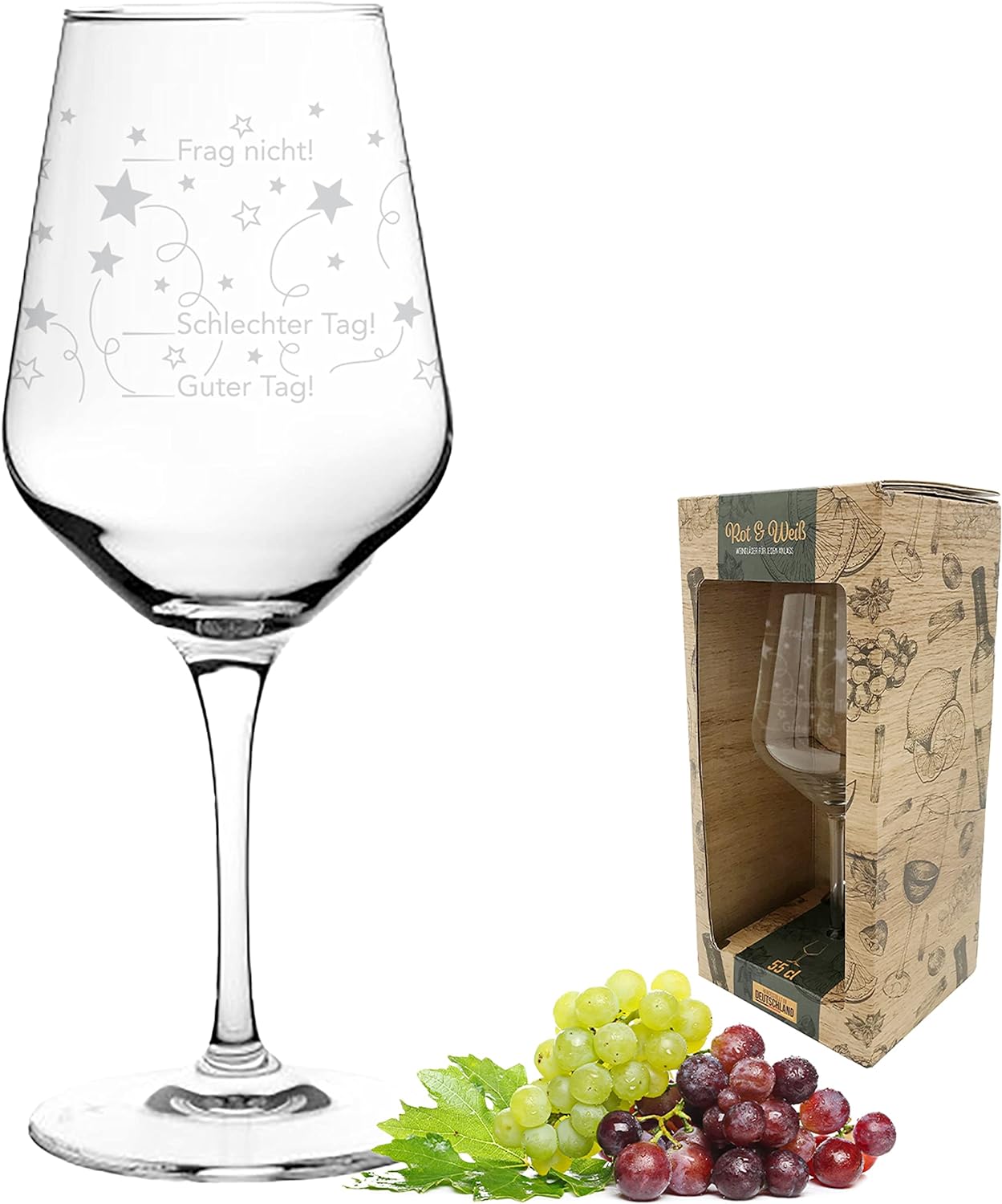 Kristall-Weinglas-550ml-Guter-Tag/Schlechter-Tag-inklusive-Geschenkbox-berlindeluxe-trauben-weinglas
