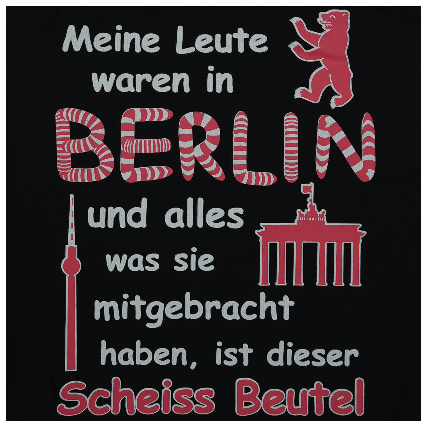 Baumwollbeutel Meine Leute waren in Berlin marine