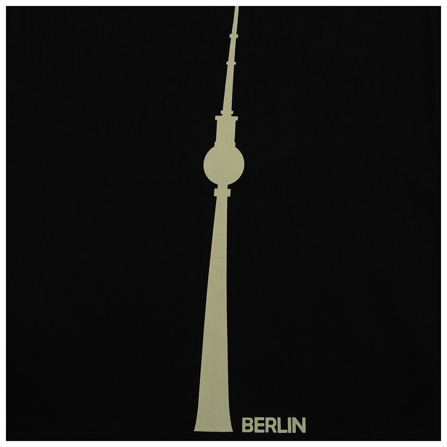 Baumwollbeutel TV Turm Berlin schwarz
