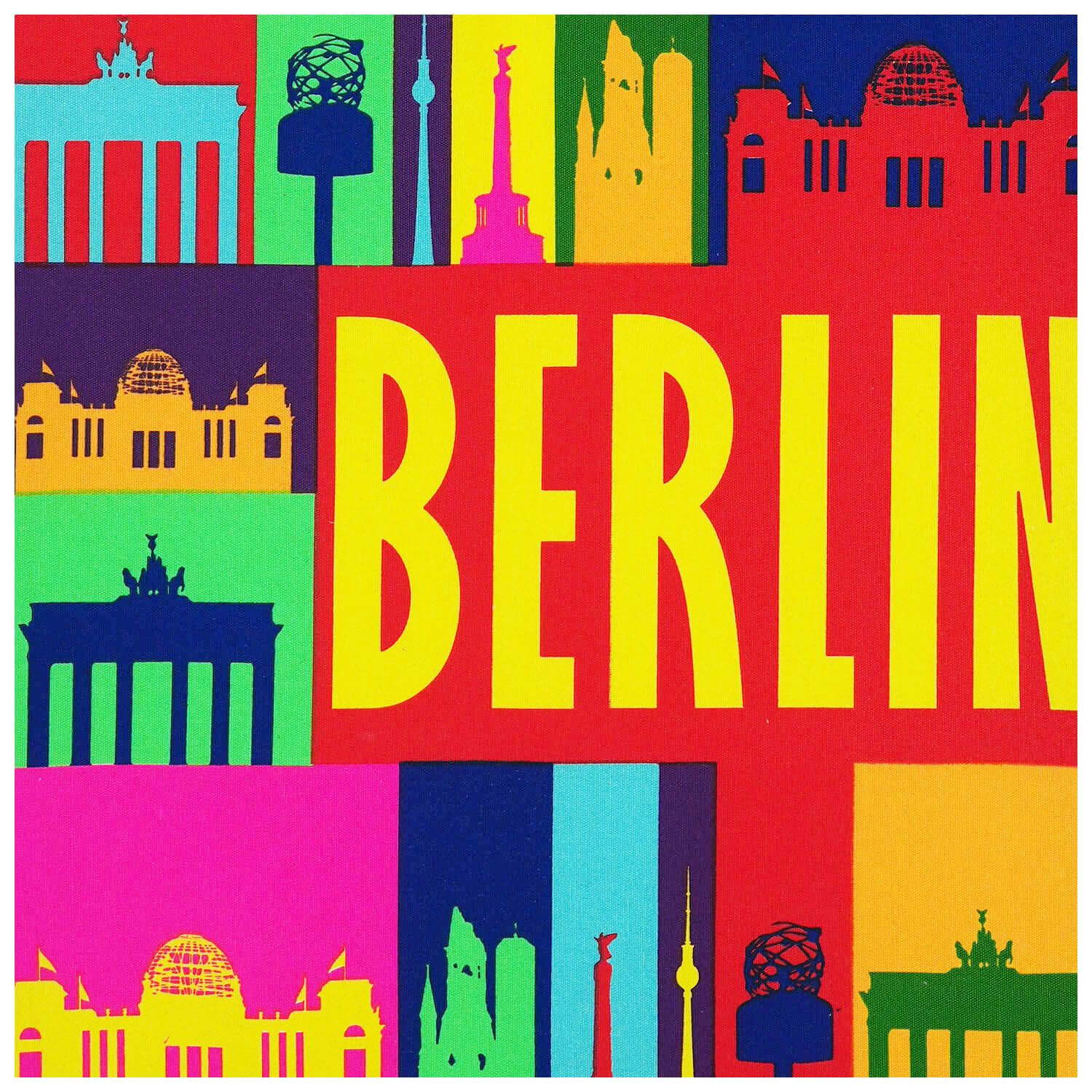 Baumwollbeutel Berlin bunt