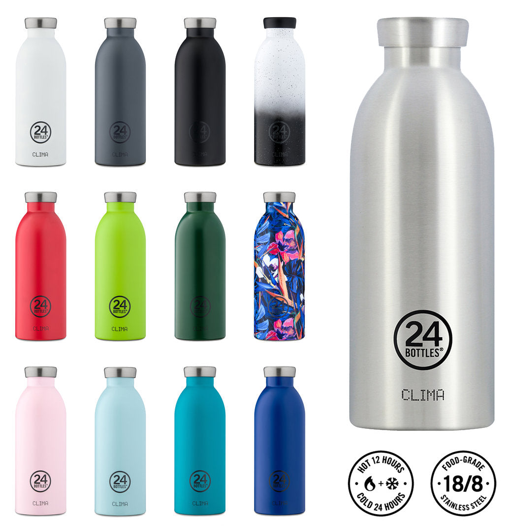 Thermo Trinkflasche 0,5L CLIMA Edelstahl von 24 Bottles