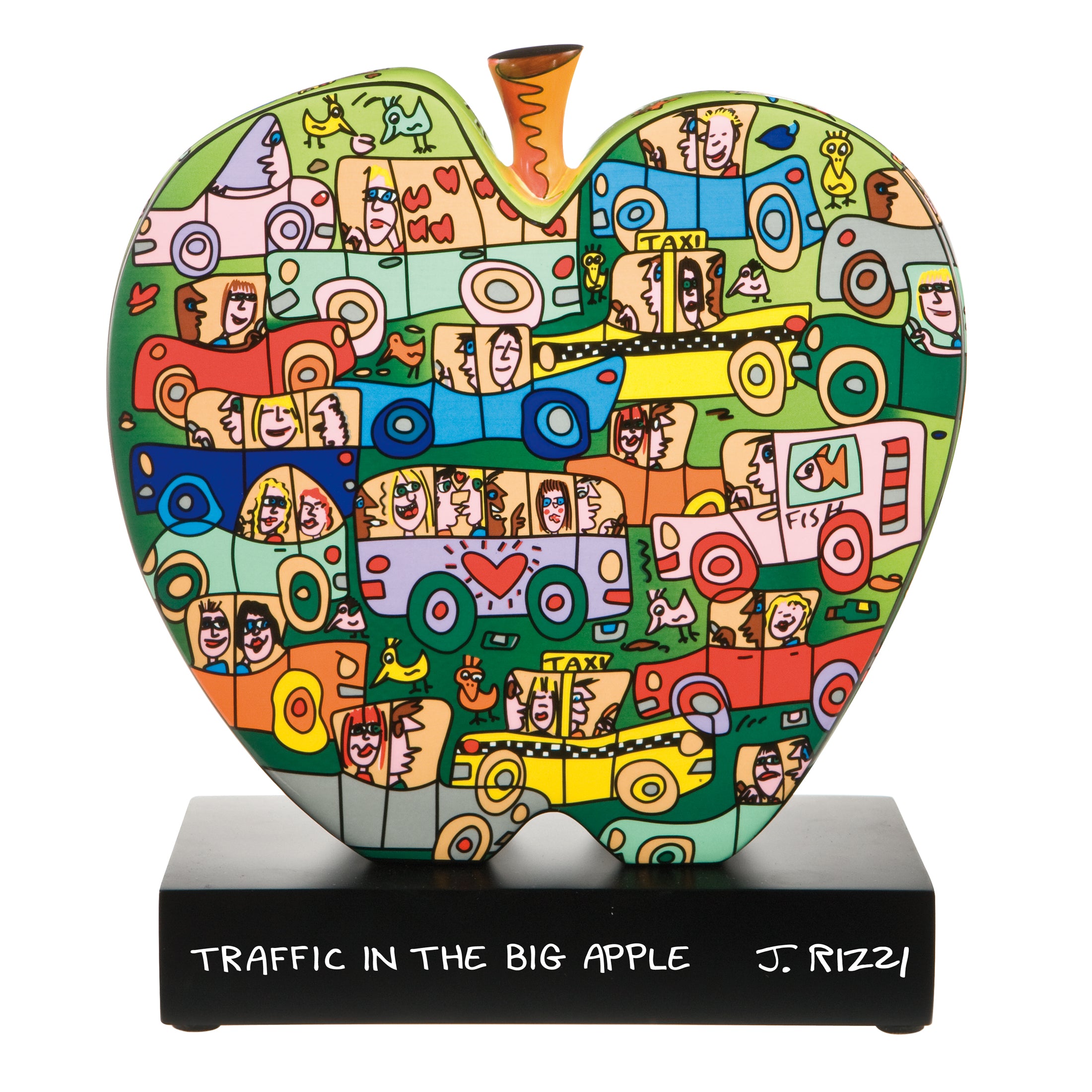Rizzi-Figur-Traffic-in-the-Big-Apple-by-Goebel-limited-edition-berlindeluxe-menschen-autos-bunt