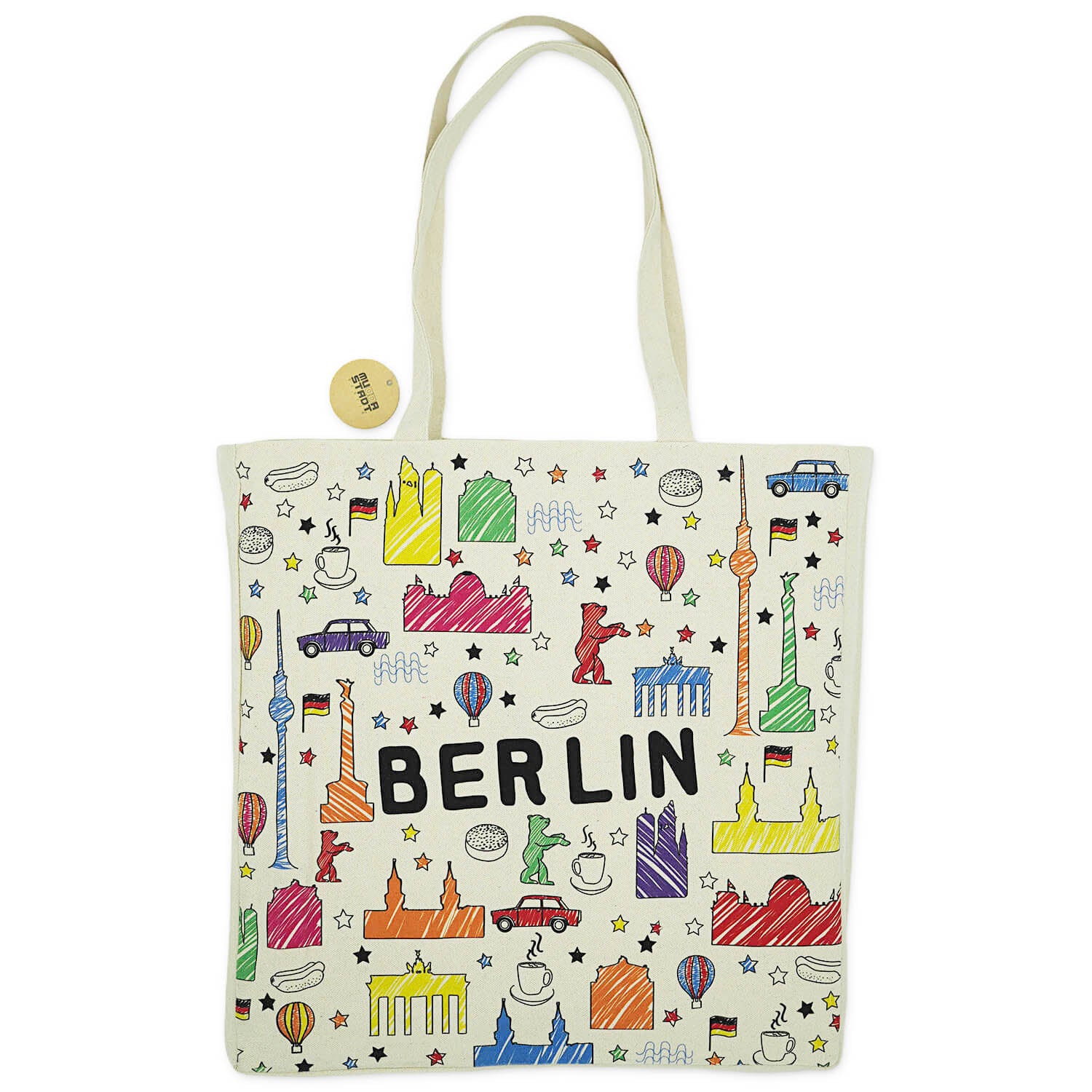 Baumwollbeutel groß Scribble Berlin