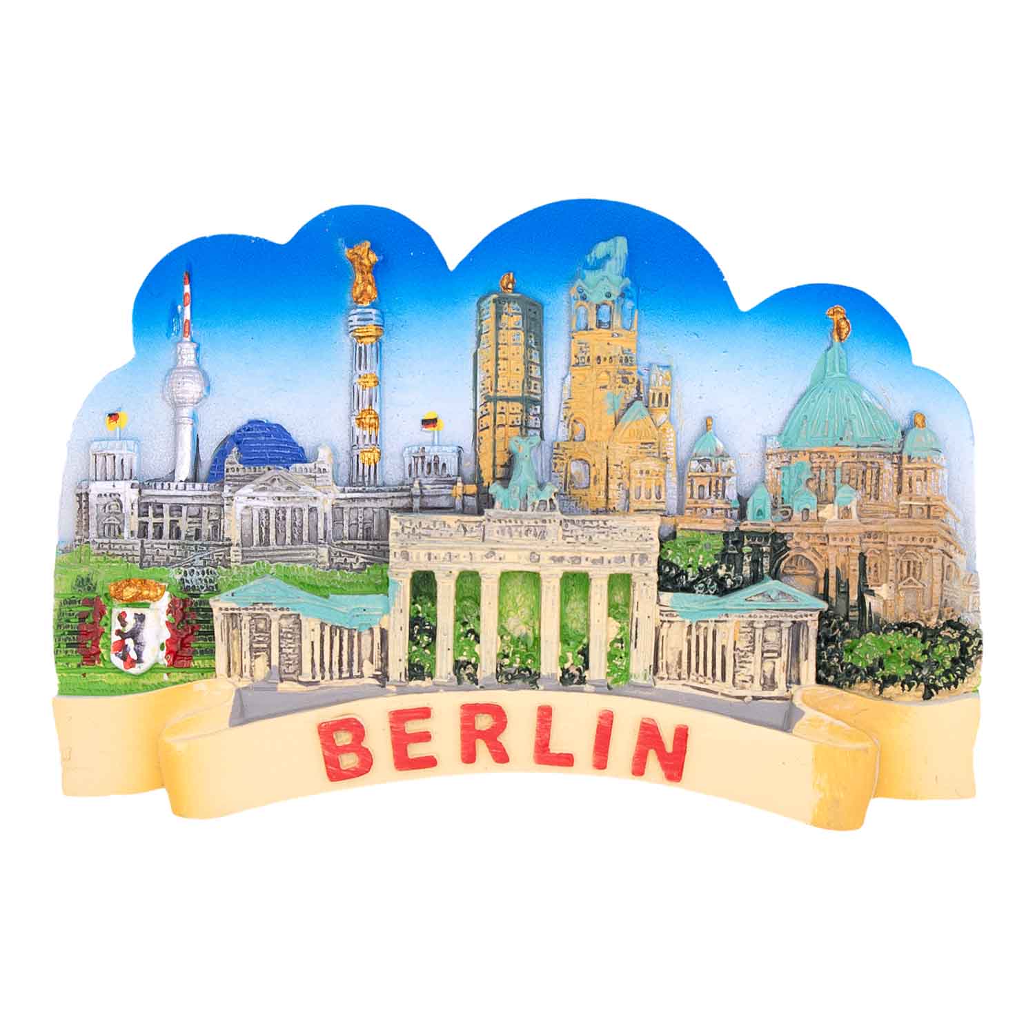 Magnet Poly Sehenswürdigkeiten Wolkenrand Berlin