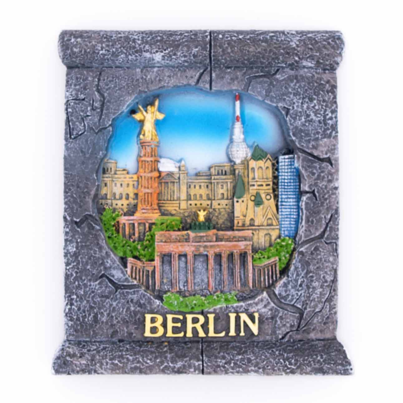 Magnet Poly Berliner Mauer mit Gebäuden