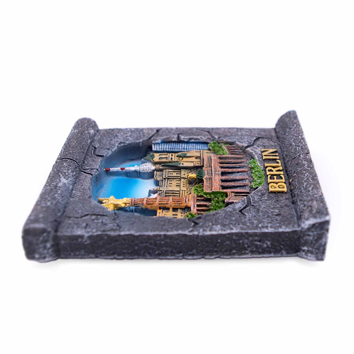 Magnet Poly Berliner Mauer mit Gebäuden