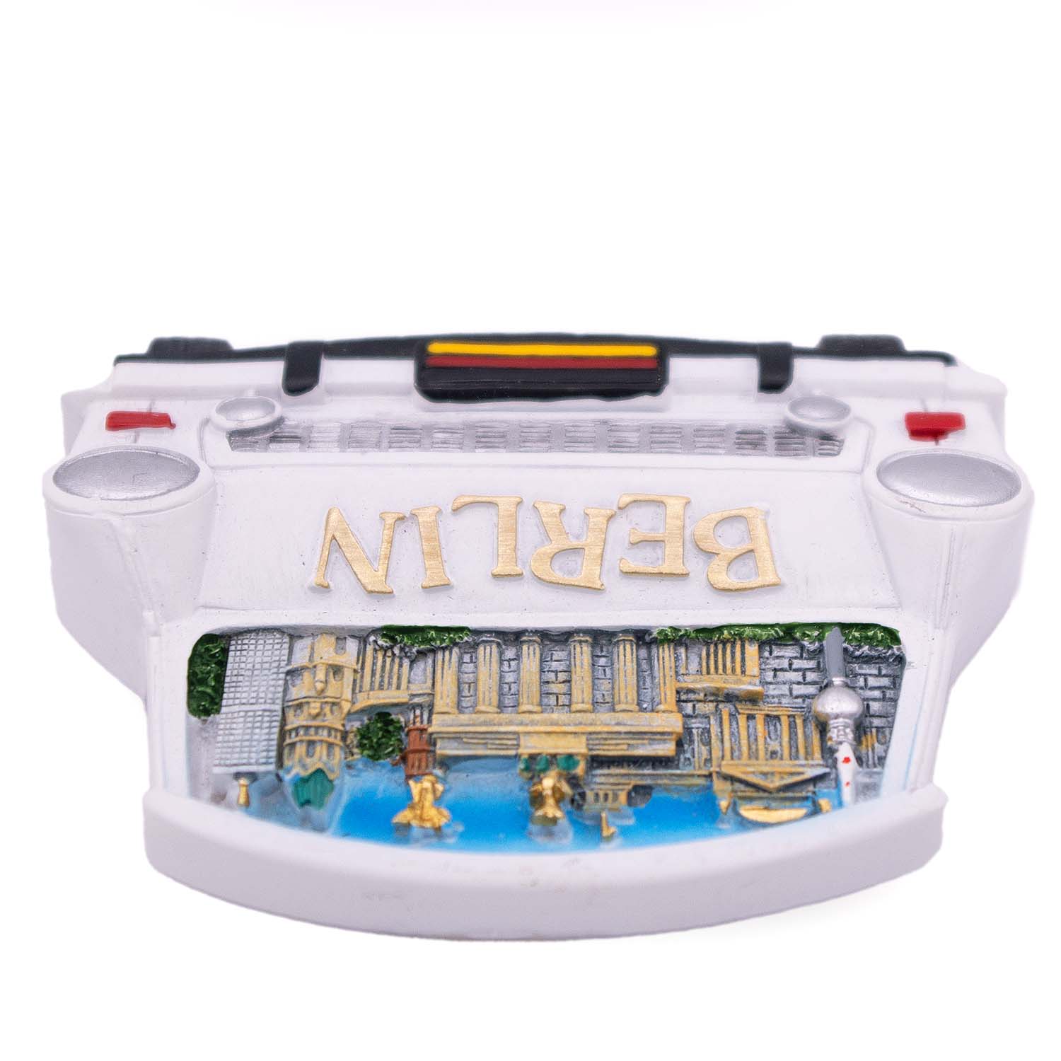 Magnet Poly Trabi mit Gebäuden Berlin