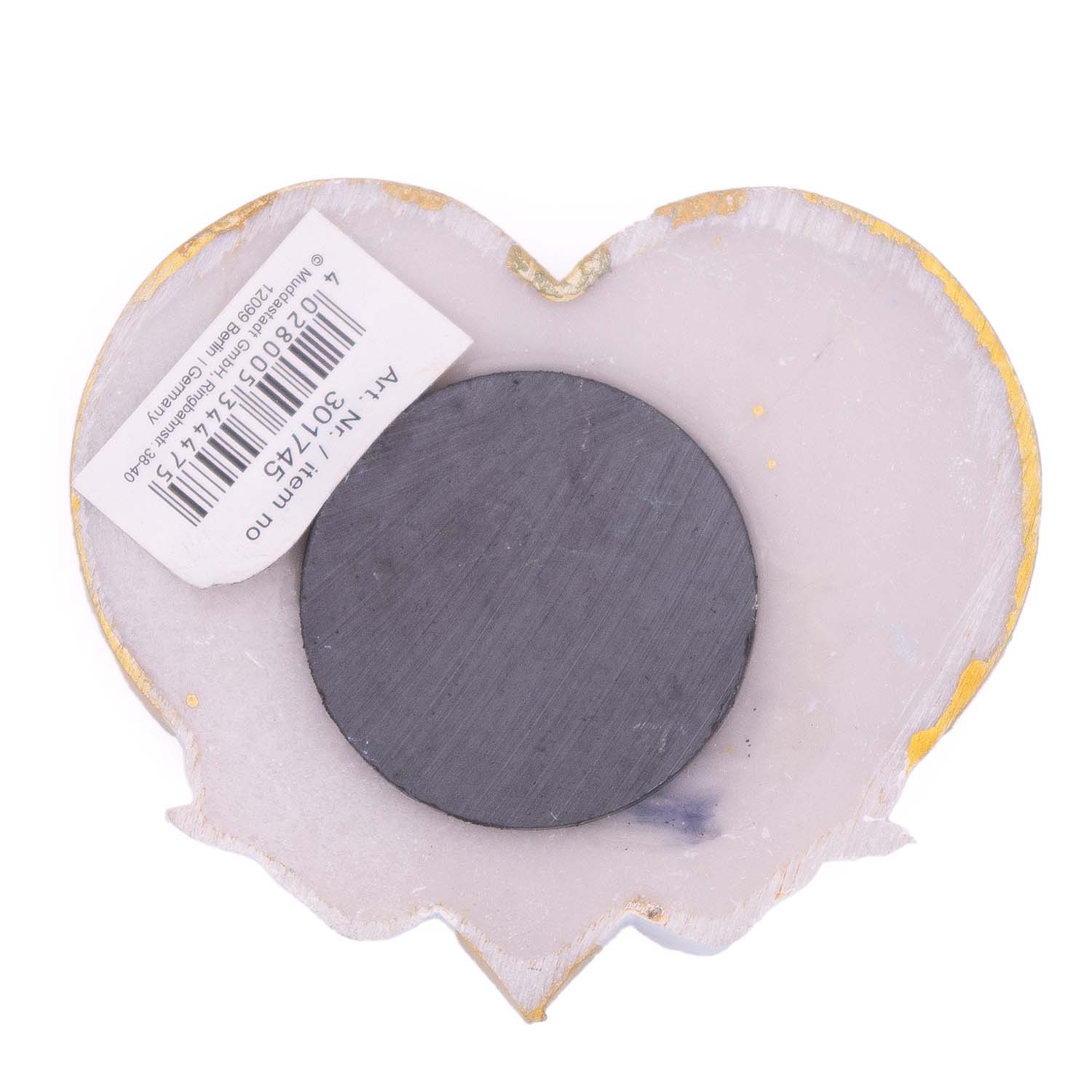 Magnet Poly Herz gold blau BT Berlin