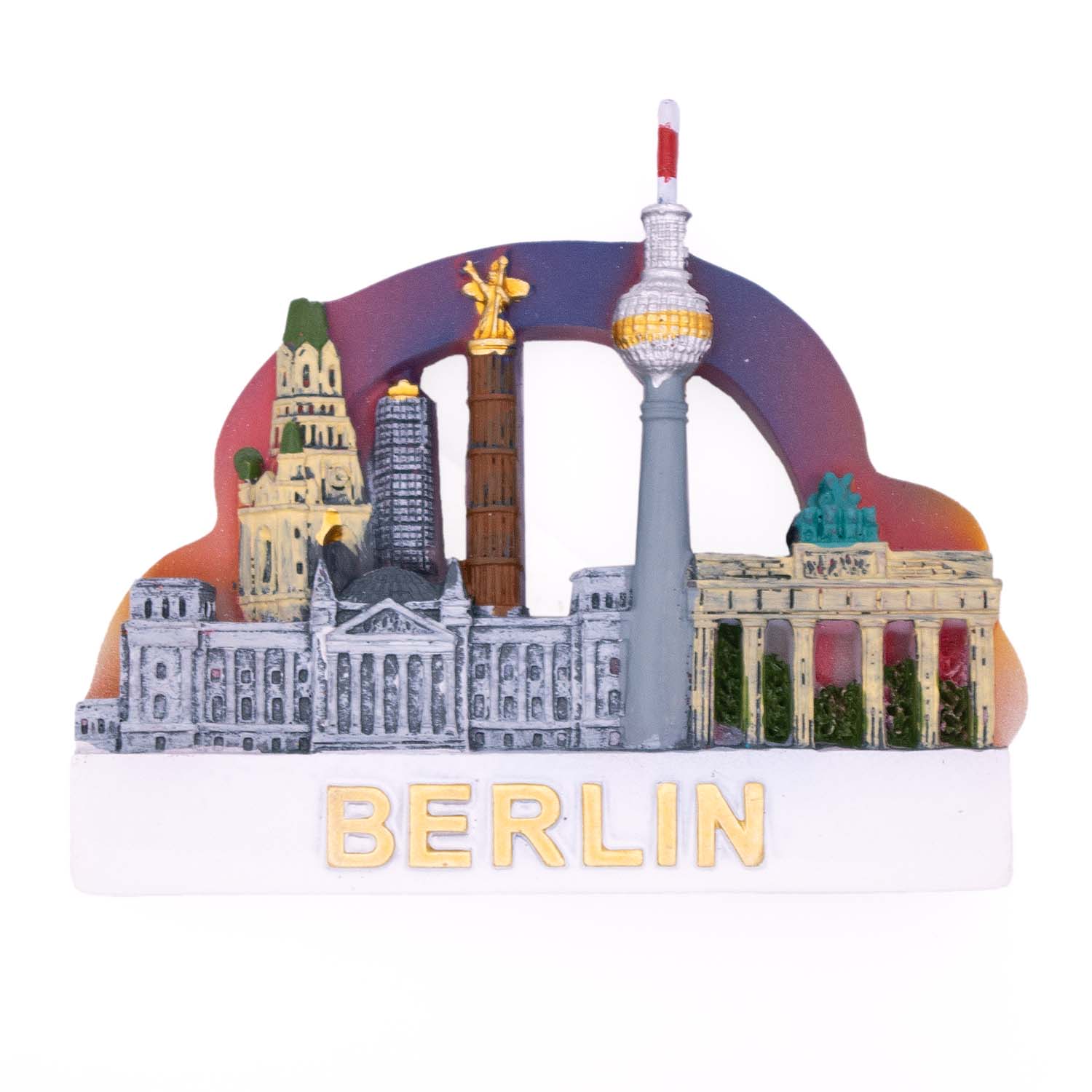 Magnet Poly Multi Wolke lila-orange-gelb Berlin