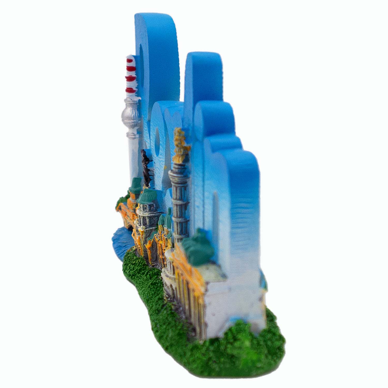 Miniatur Poly mittel Berlin Schrift blau 10cm