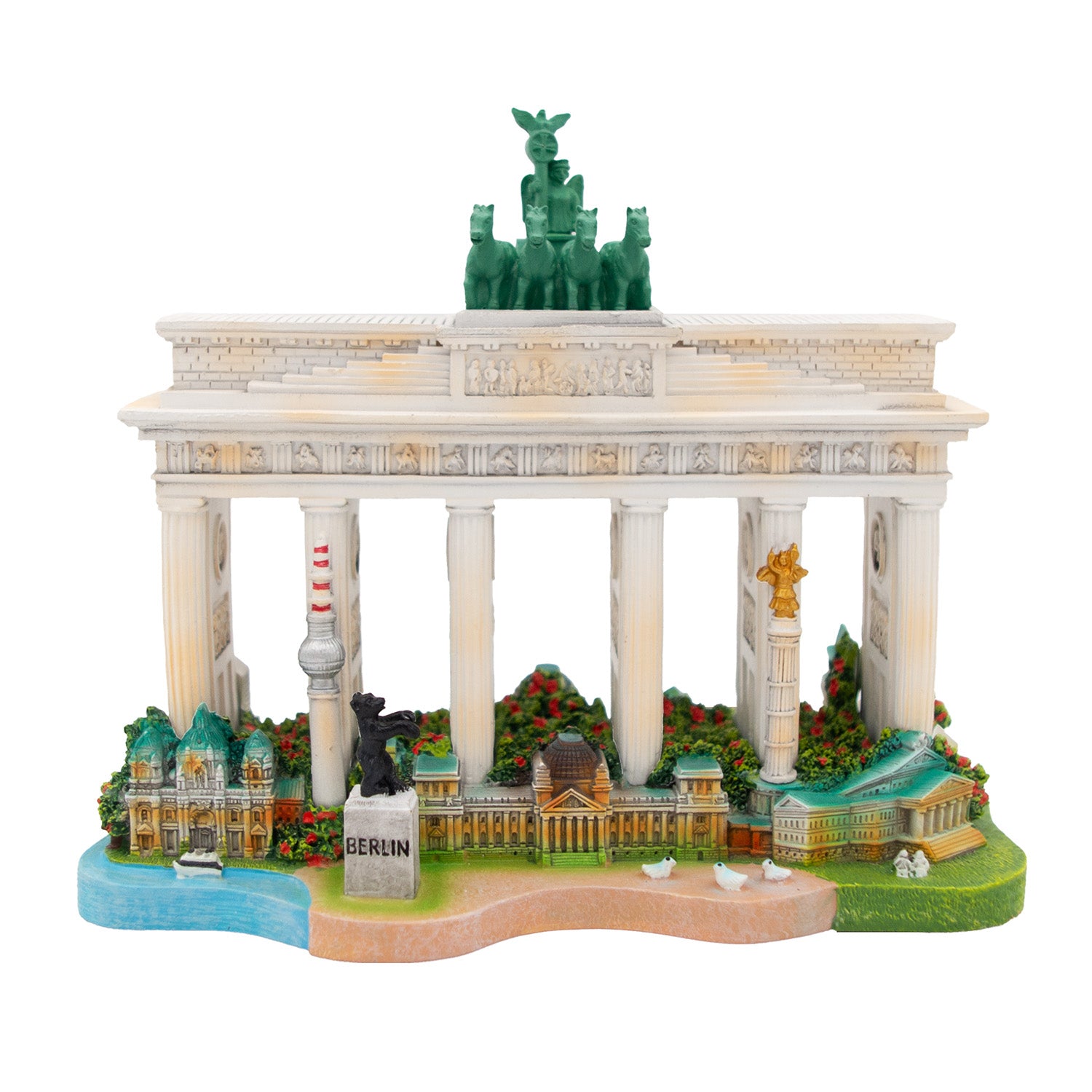 Miniatur Poly groß Berlin Brandenburger Tor Premium 16x15cm
