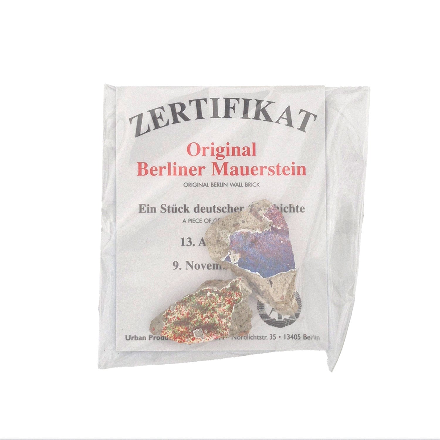 Mauer Tüte klein mit Zertifikat