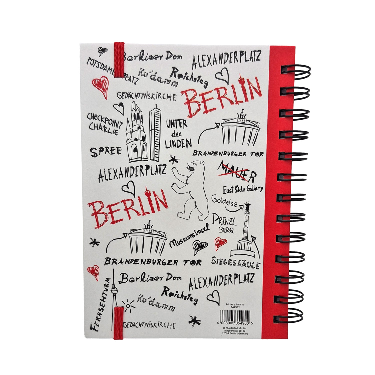 Notizbuch Sketch Berlin weiß