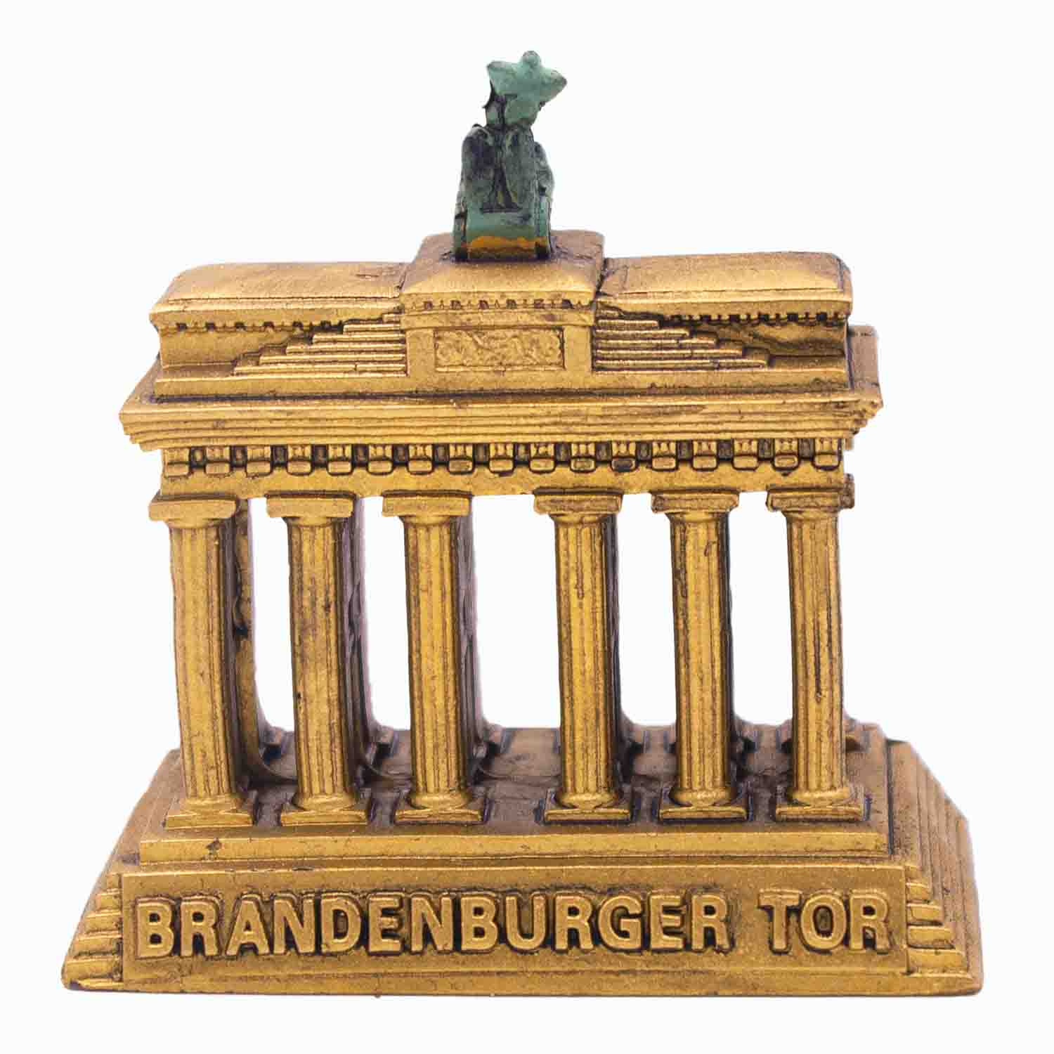 Miniatur Poly klein Berlin Brandenburger Tor gold 7cm