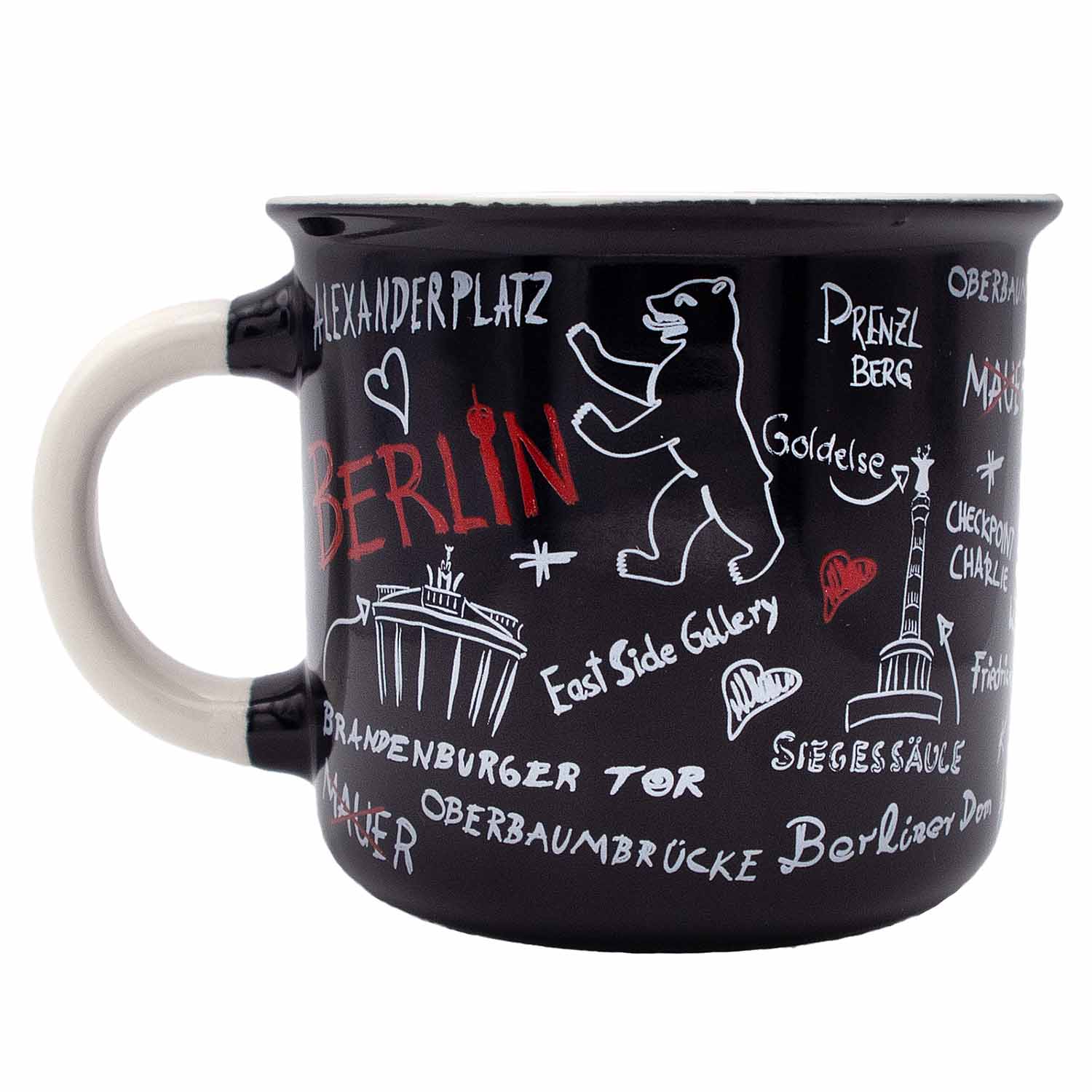 Tasse Becher Sketch Berlin schwarz