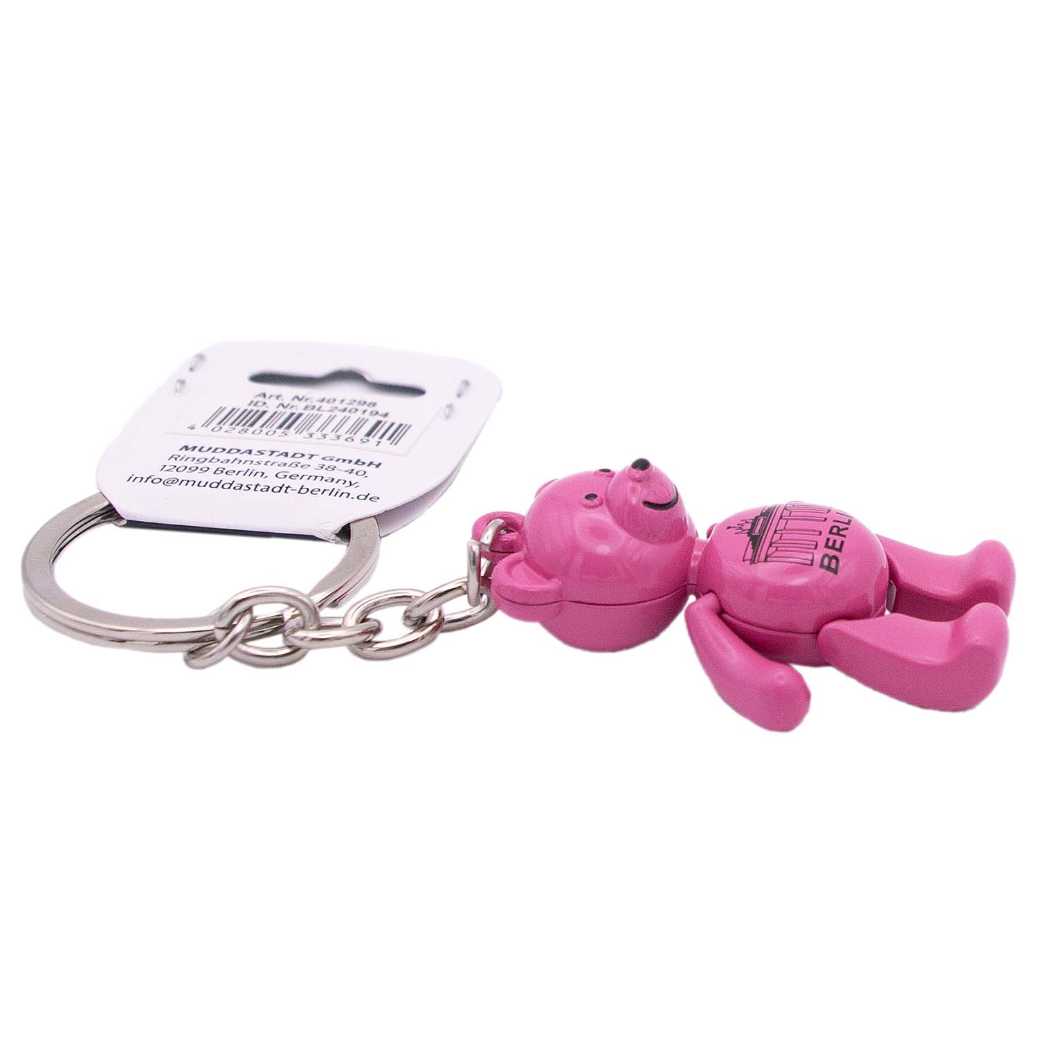 Schlüsselanhänger Bär beweglich BT pink