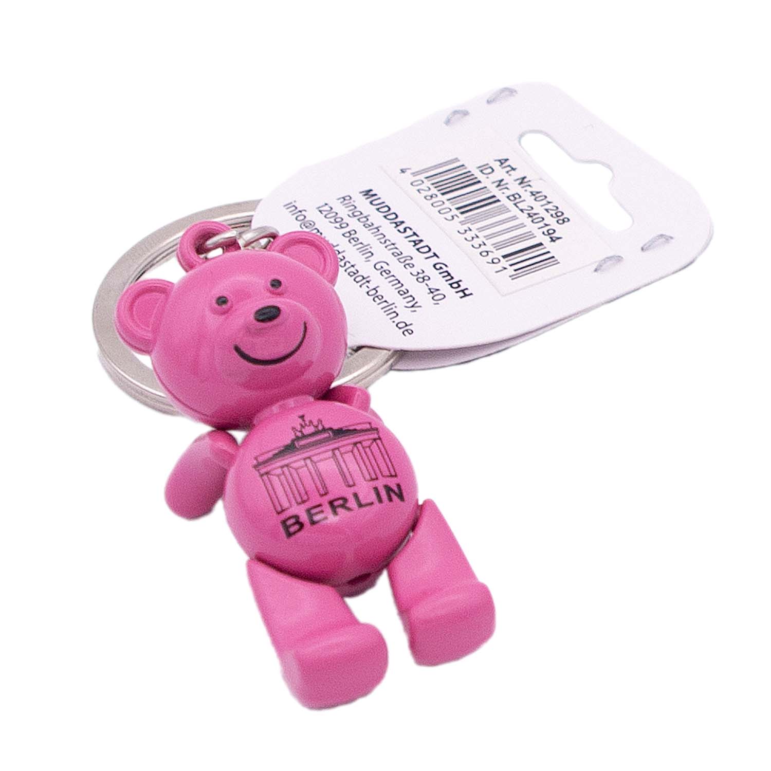 Schlüsselanhänger Bär beweglich BT pink
