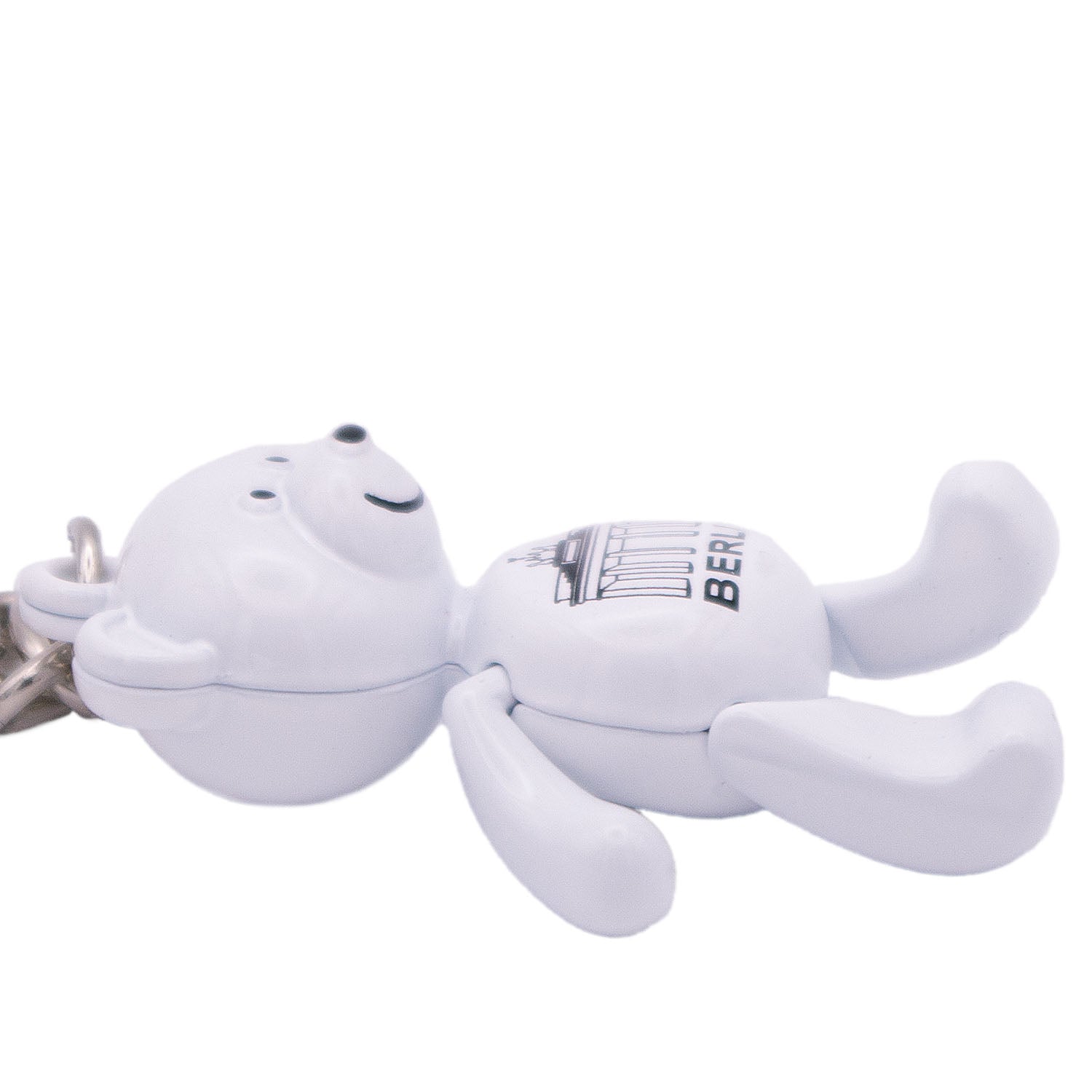 Schlüsselanhänger Bär beweglich BT weiß