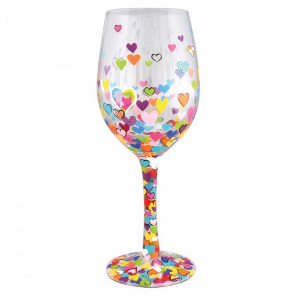 LOLITA Hearts Wine Glass