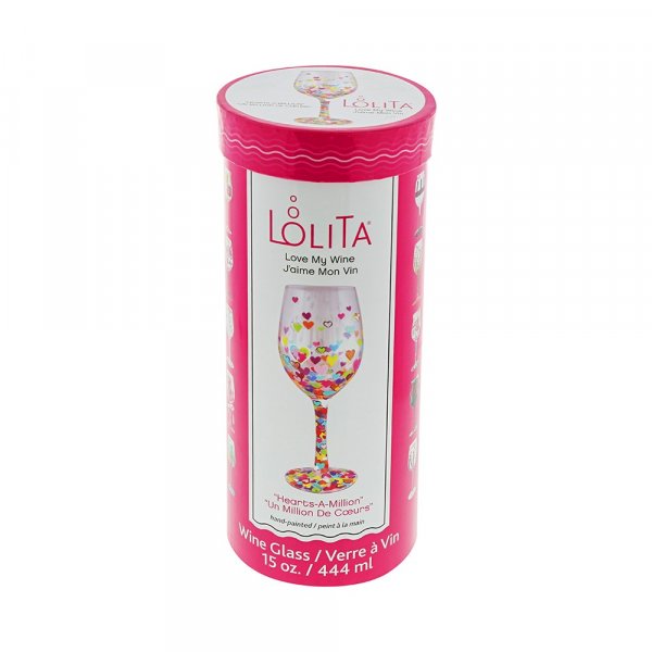 LOLITA Hearts Wine Glass