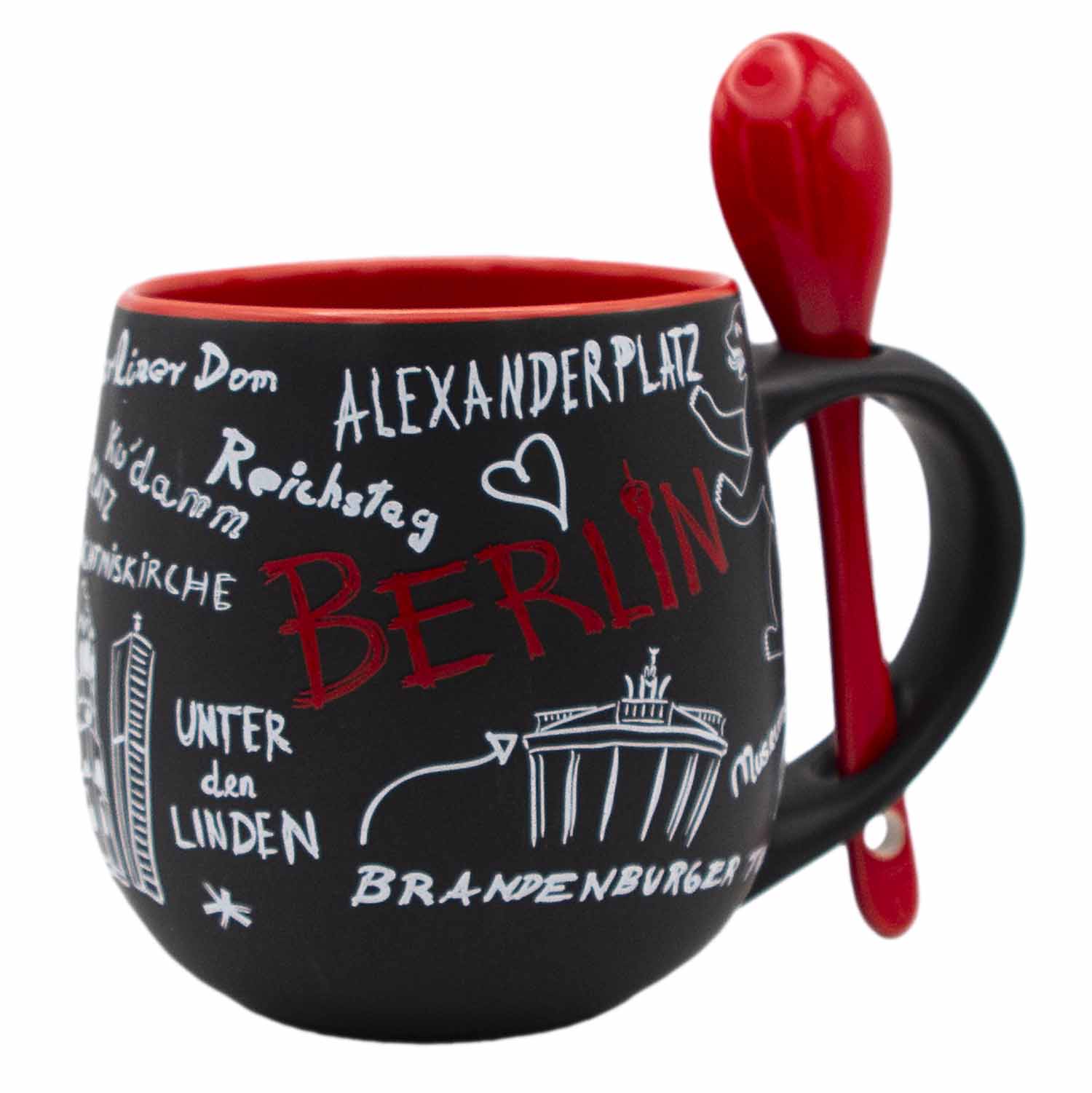 Tassen Set Berlin Sketch schwarz