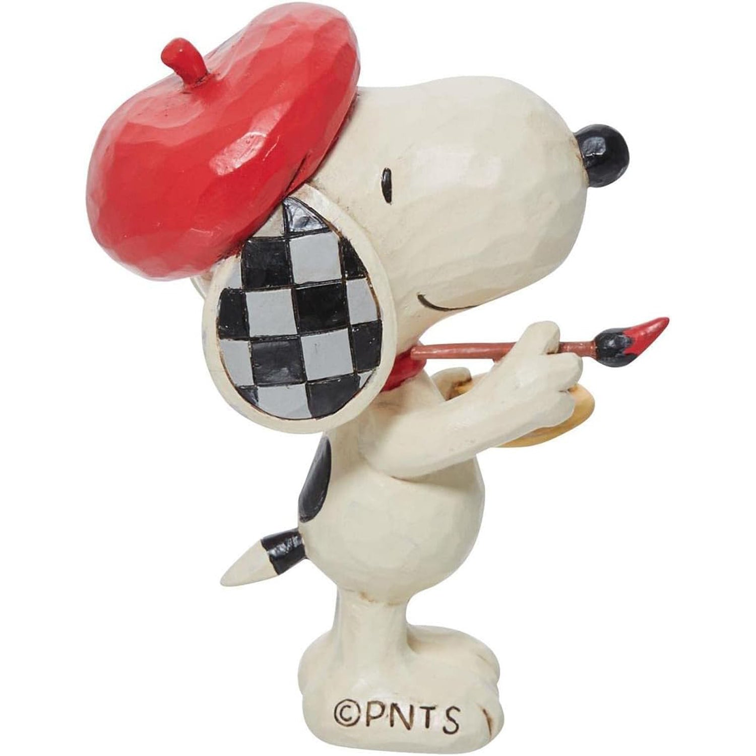 Peanuts-Snoopy-Artist-Jim-Shore-Figur-berlindeluxe-pinsel-hut-rot-seite