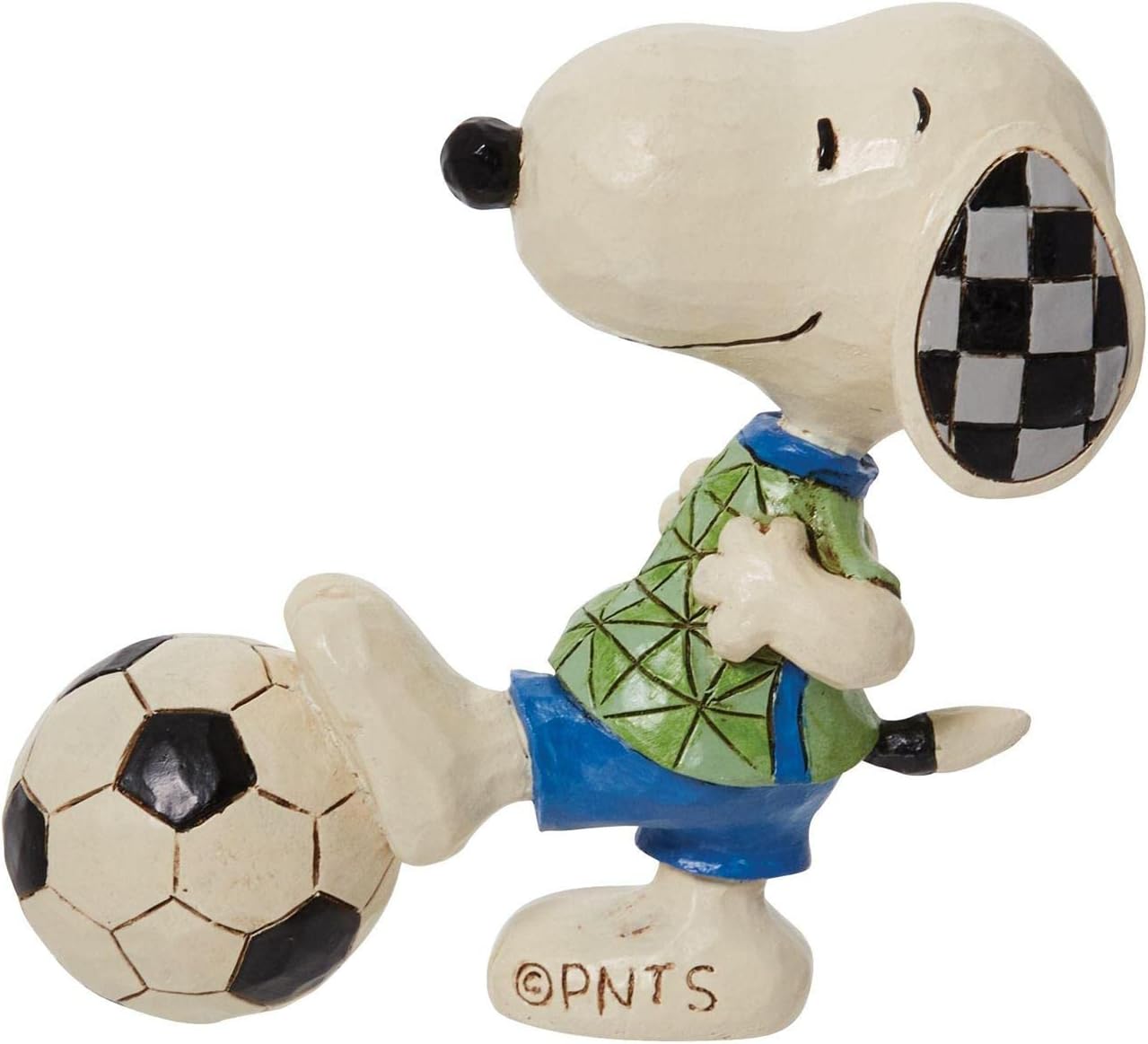 Peanuts-Snoopy-Fußball-Jim-Shore-Figur-berlindeluxe-fußball-trikot-seite