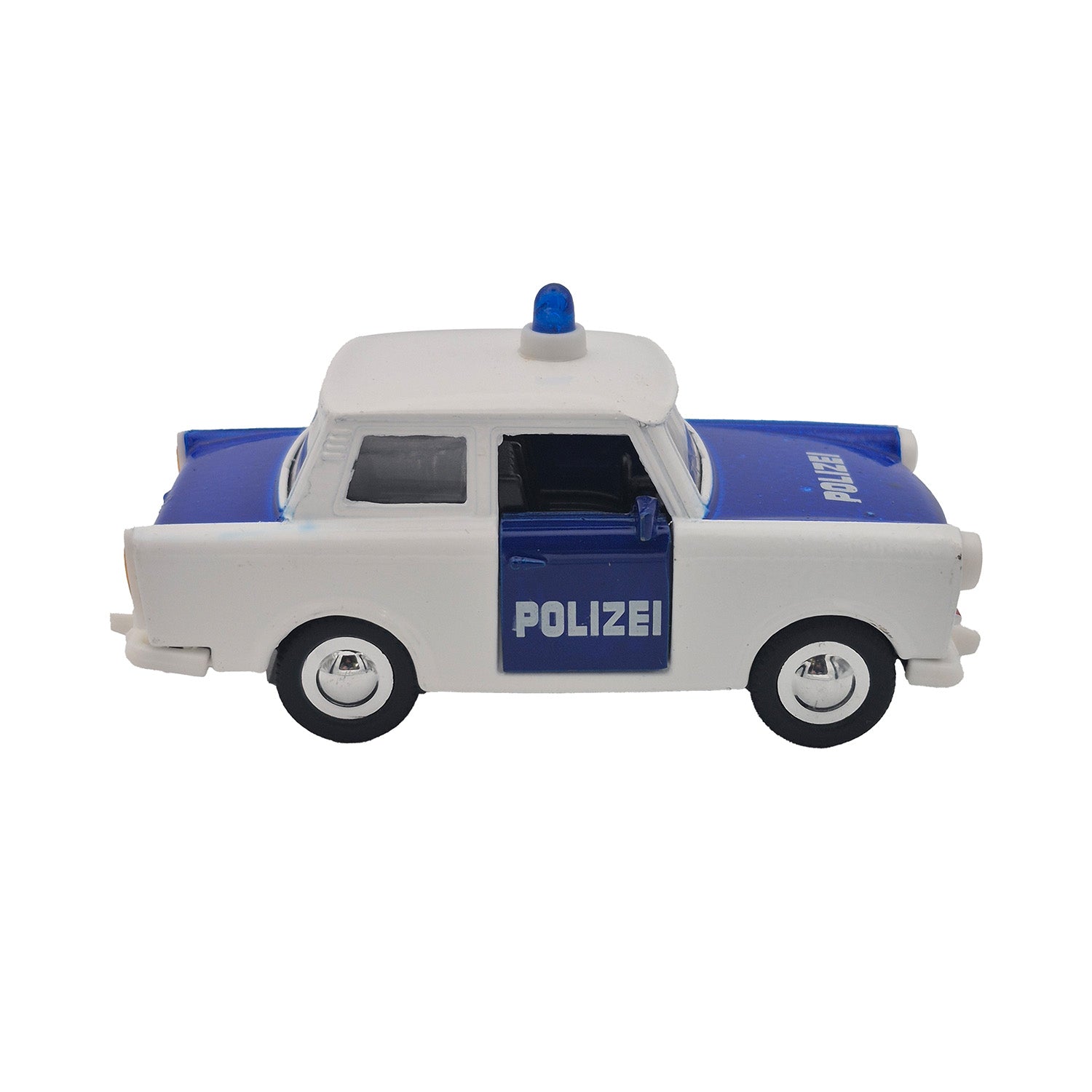 Miniatur Trabi DDR Kult-Auto 12cm im Polizei Outfit in verschiedenen Farben