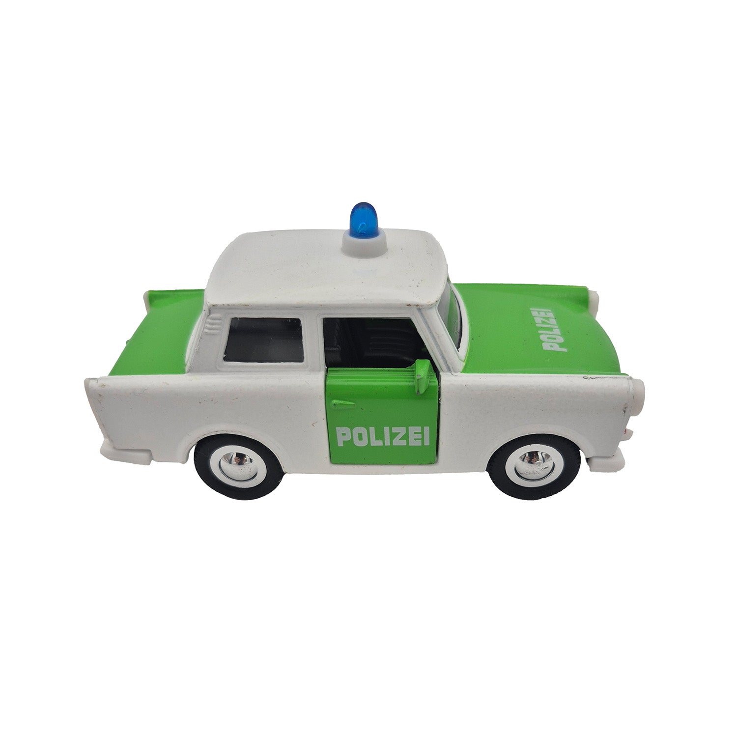 Miniatur Trabi DDR Kult-Auto 12cm im Polizei Outfit in verschiedenen Farben
