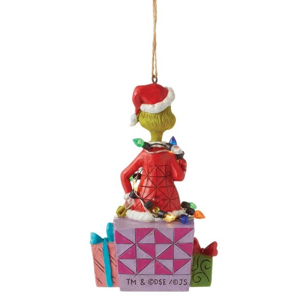Grinch sitzend auf Geschenken by Jim Shore Ornament/Anhänger