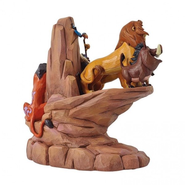 König-der-Löwen-Figur - Disney-Traditions-by-Jim-Shore-Medium-mufasa-loewe-timon-und-pumba-stein-vogel-hinten-scar