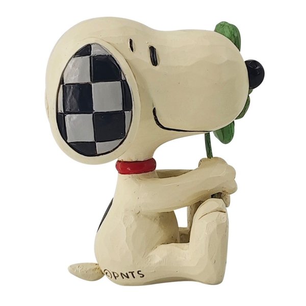 Peanuts-Snoopy-Glücksbote-Jim-Shore-figur-berlindluxe-hund-kleblatt
