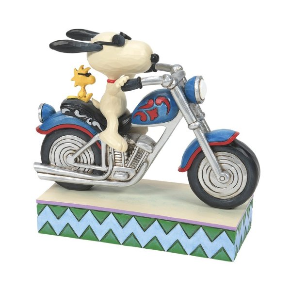 Peanuts-Snoopy-Woodstoc-Rider-Jim-Shore-Figur-motorrad-sonnenbrille-seite