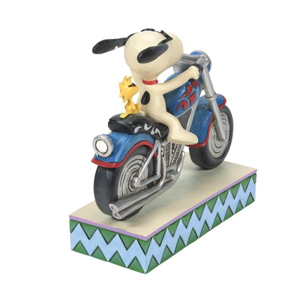 Peanuts-Snoopy-Woodstoc-Rider-Jim-Shore-Figur-motorrad-sonnenbrille-hinten