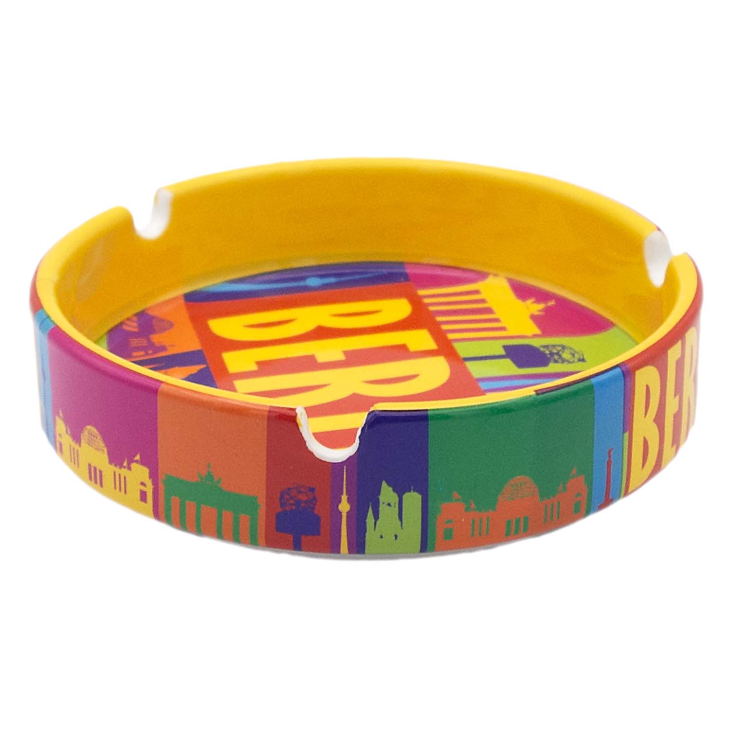 Aschenbecher groß Porzellan Berlin Bunt