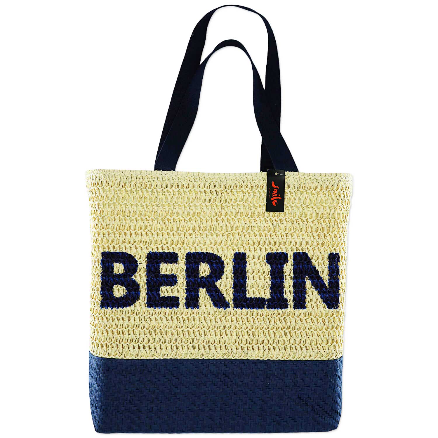 Strandtasche Berlin natur - navy