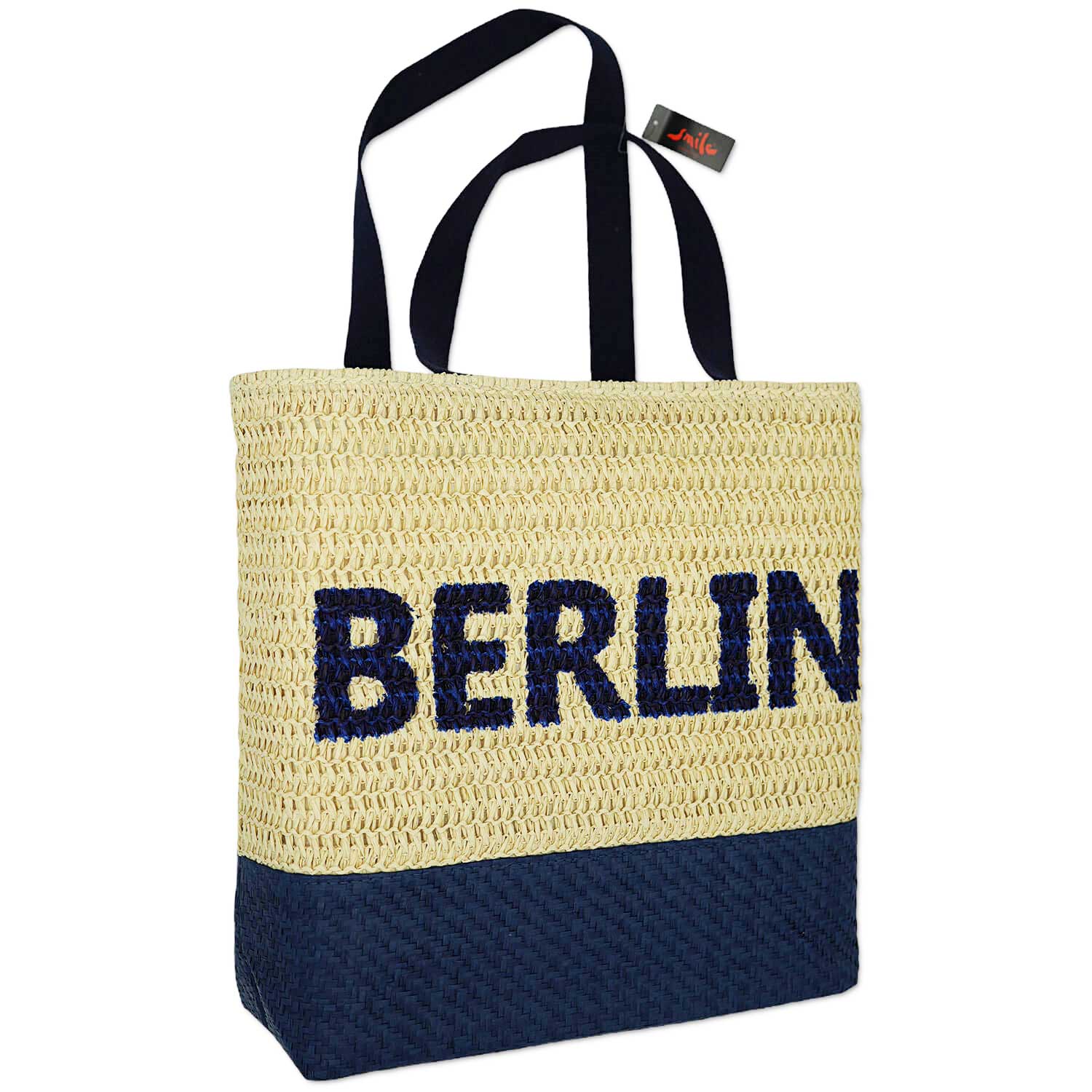 Strandtasche Berlin natur - navy