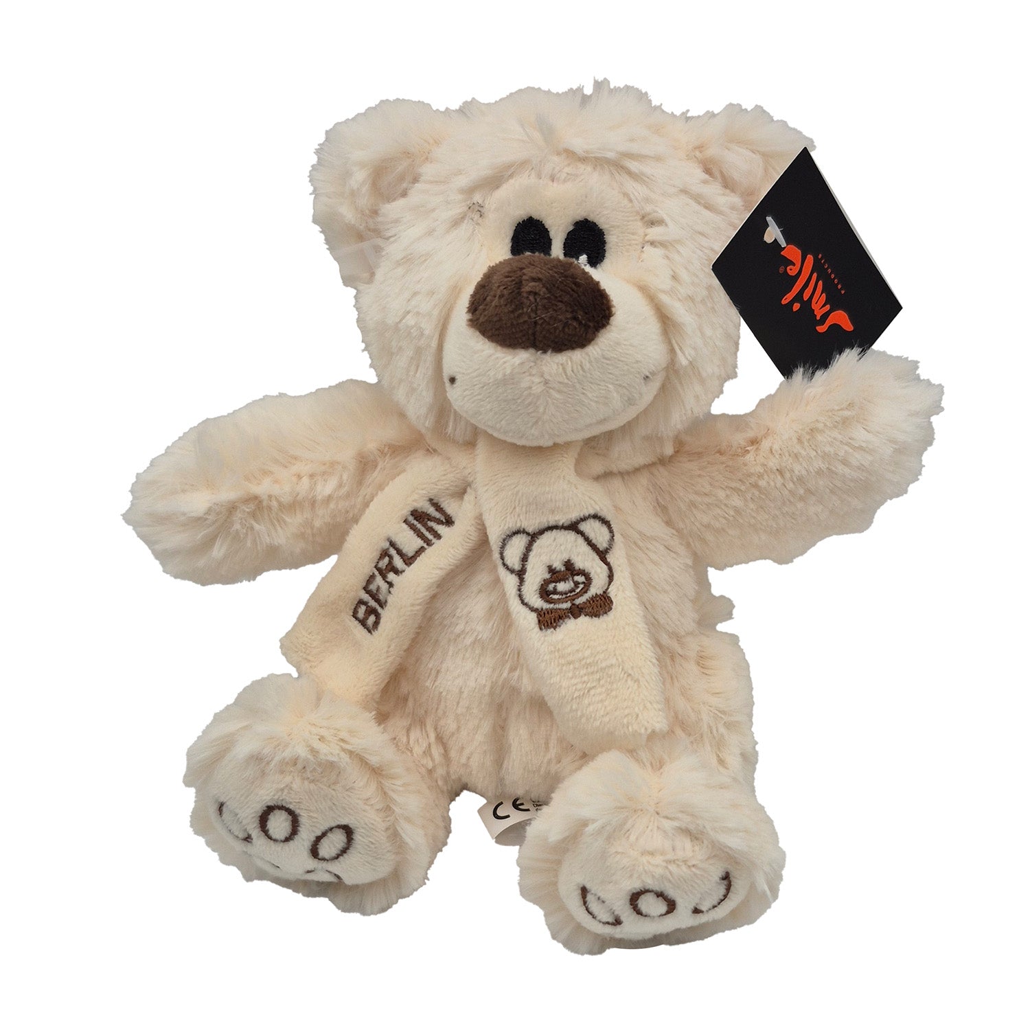 Bär klein 15cm mit Schal Berlin weiss