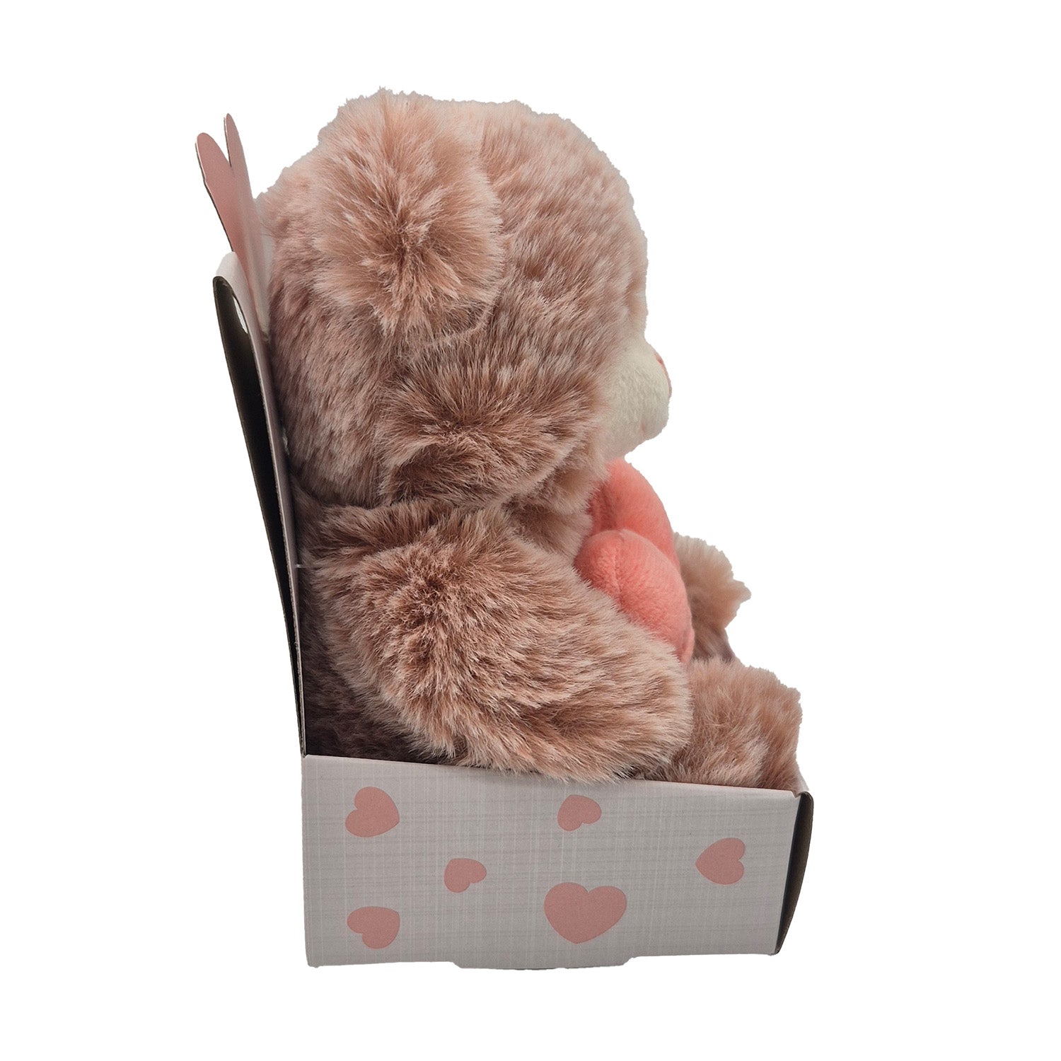 Bär klein 12cm in box rosa sort.