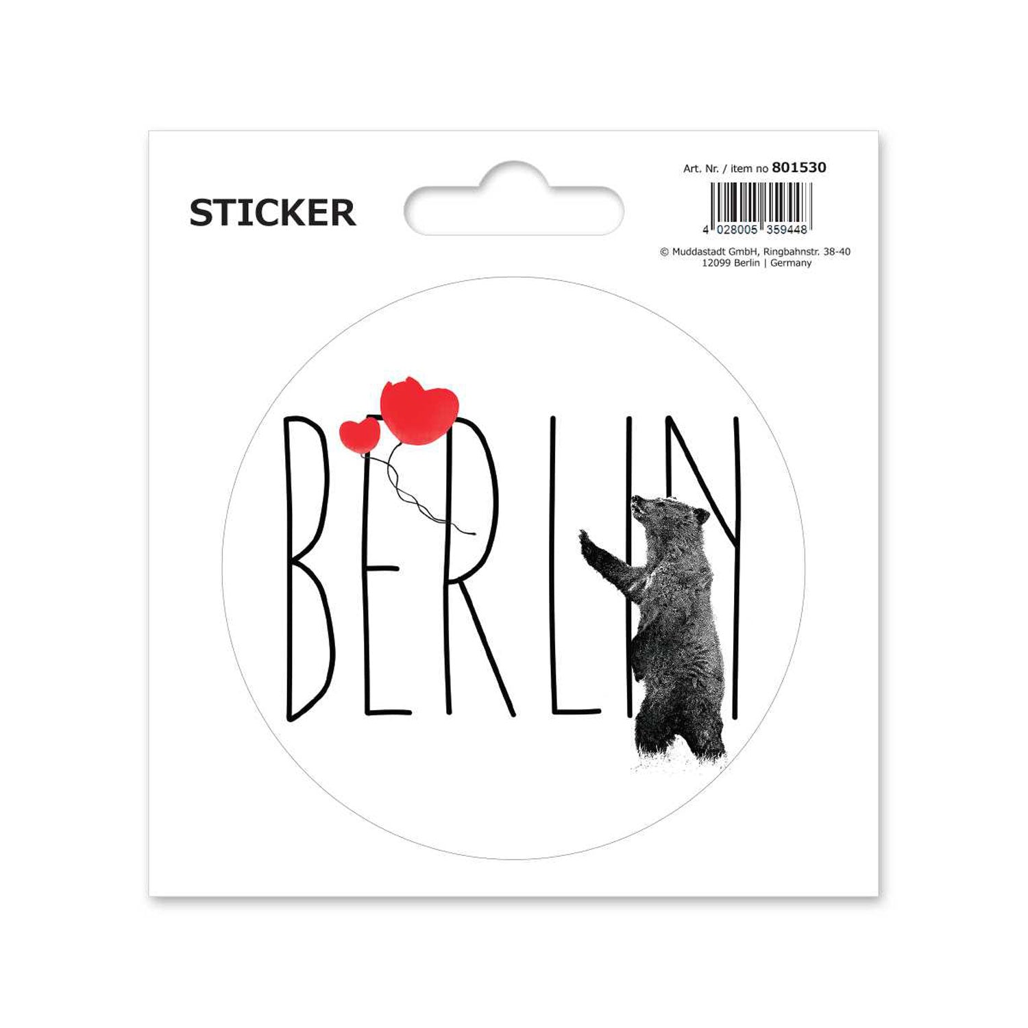 Sticker Bär mit Ballon