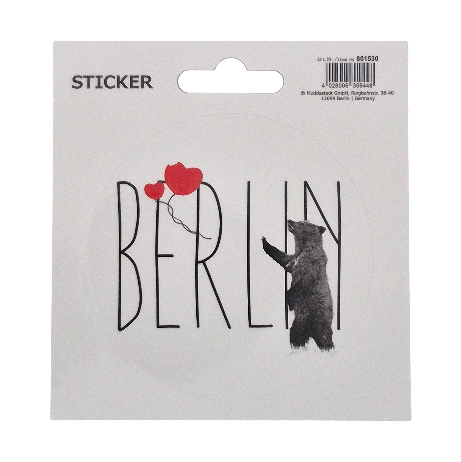 Sticker Bär mit Ballon