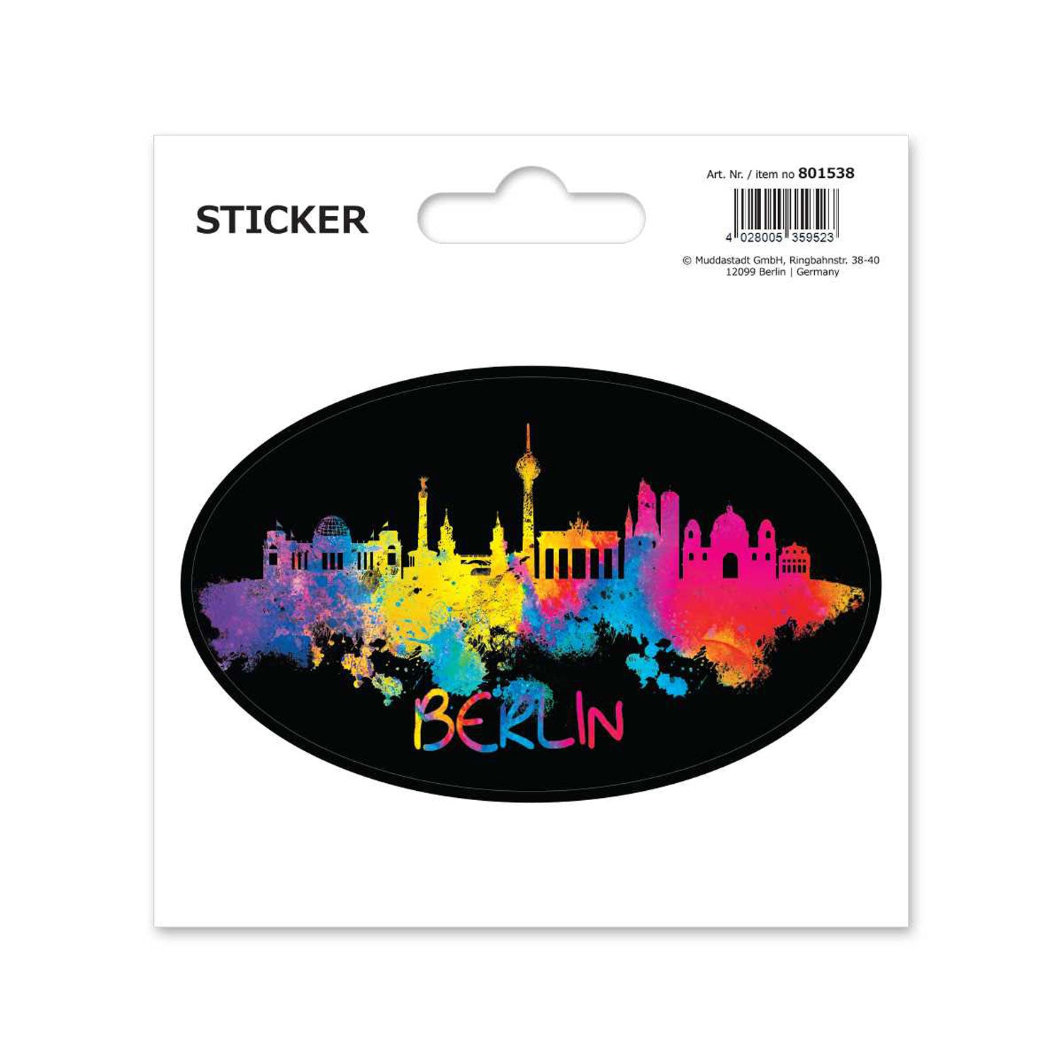 Sticker Skyline Berlin Aquarell