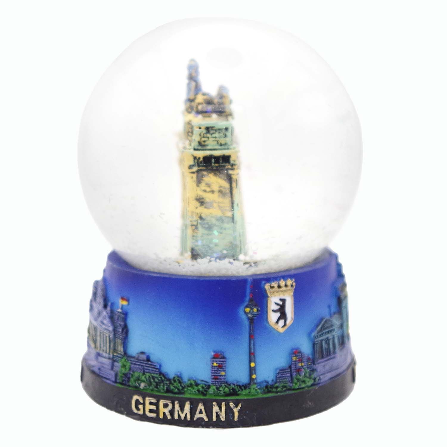 Schneekugel groß 6,5cm Brandenburger Tor bei Nacht