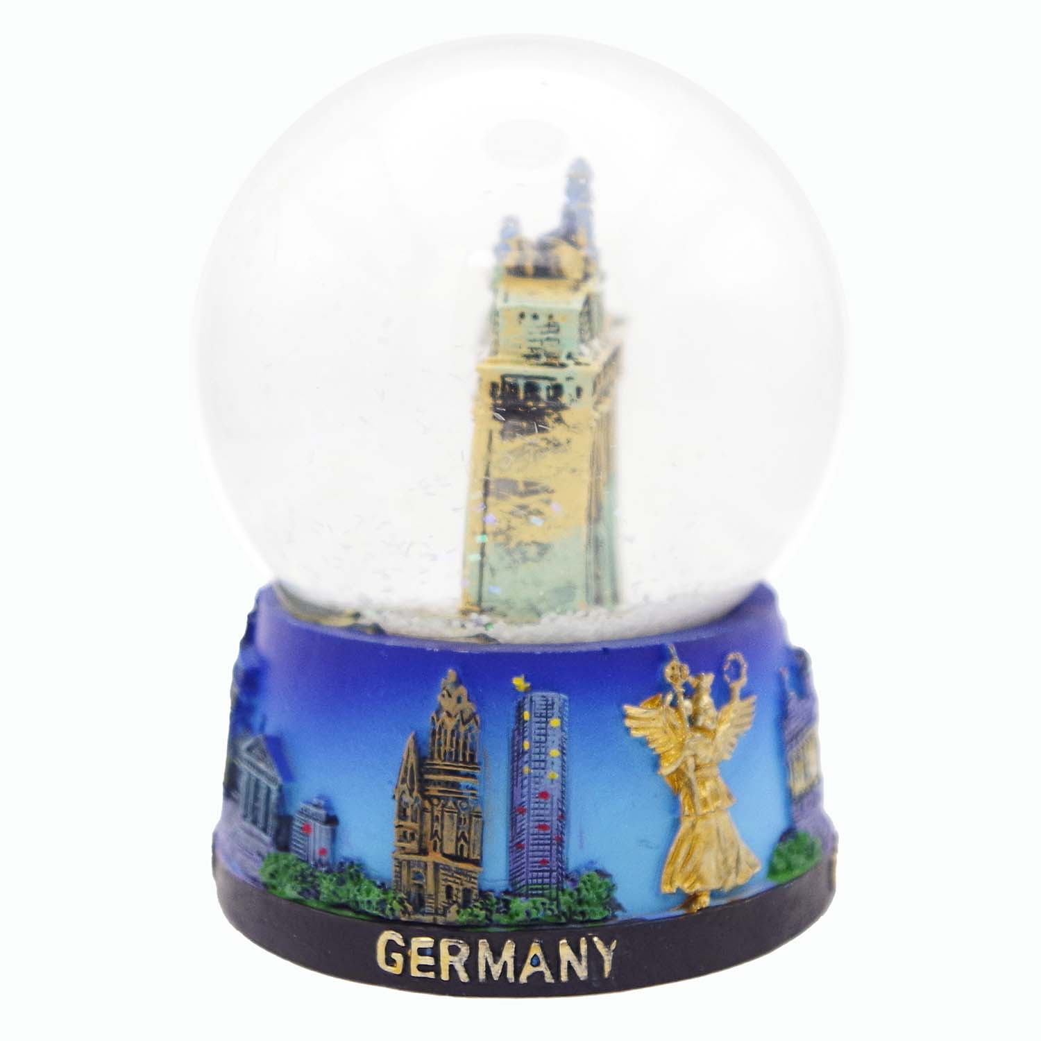 Schneekugel groß 6,5cm Brandenburger Tor bei Nacht